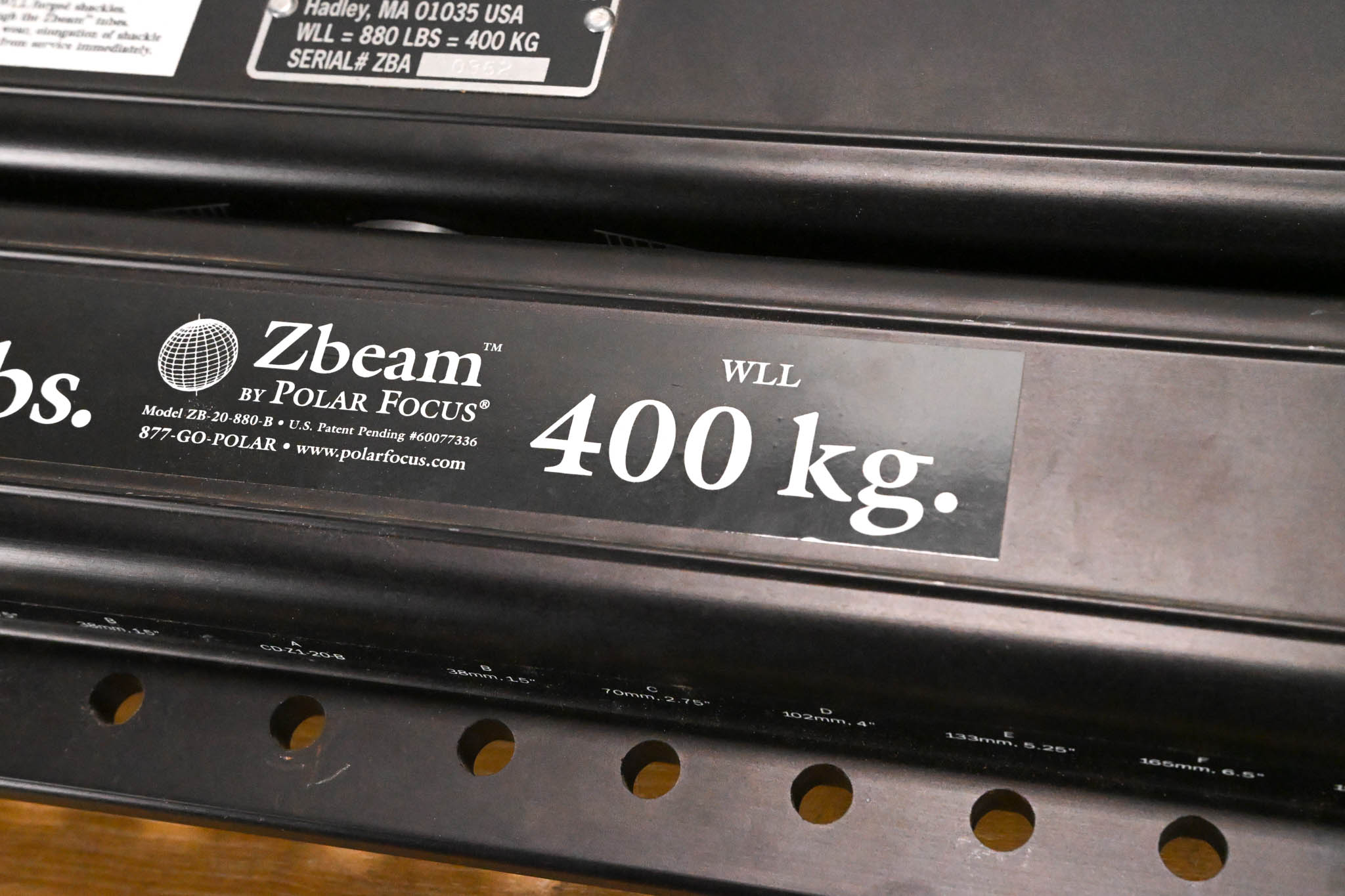Polar Focus Zbeam ZB-20-880-B Speaker Rigging Beam