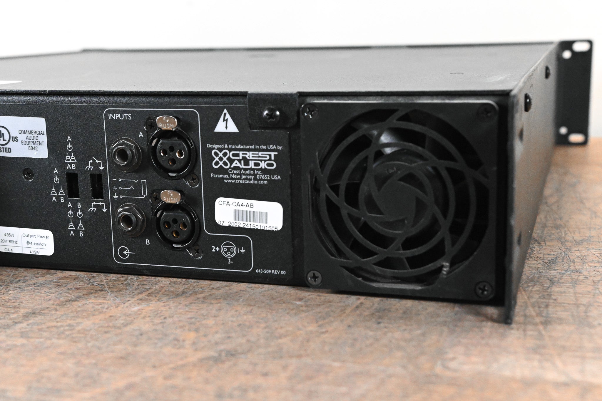 Crest Audio CA4 2-Channel Power Amplifier