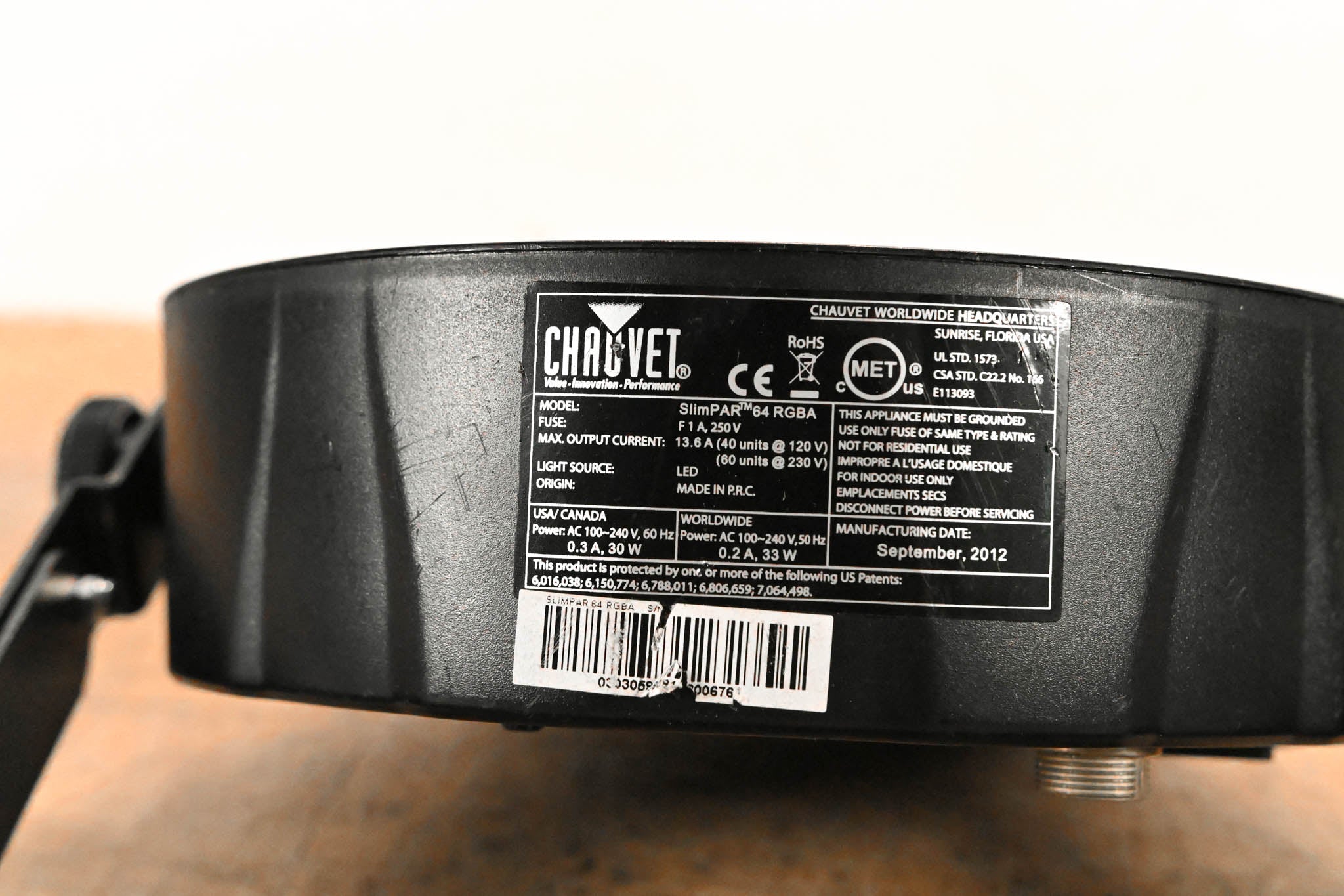 Chauvet SlimPAR 64 RGBA Par-style LED Lighting Fixture