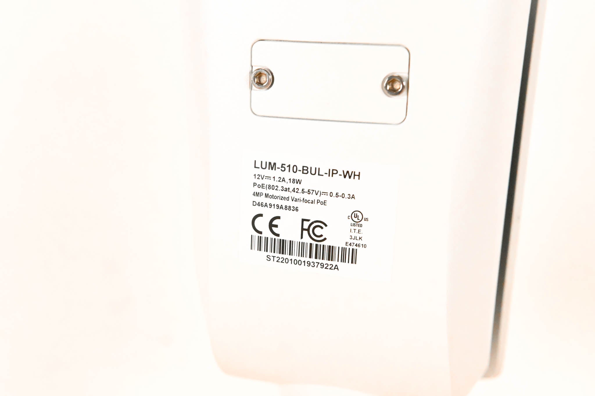 Luma Surveillance LUM-510-BUL-IP-WH White Bullet Camera