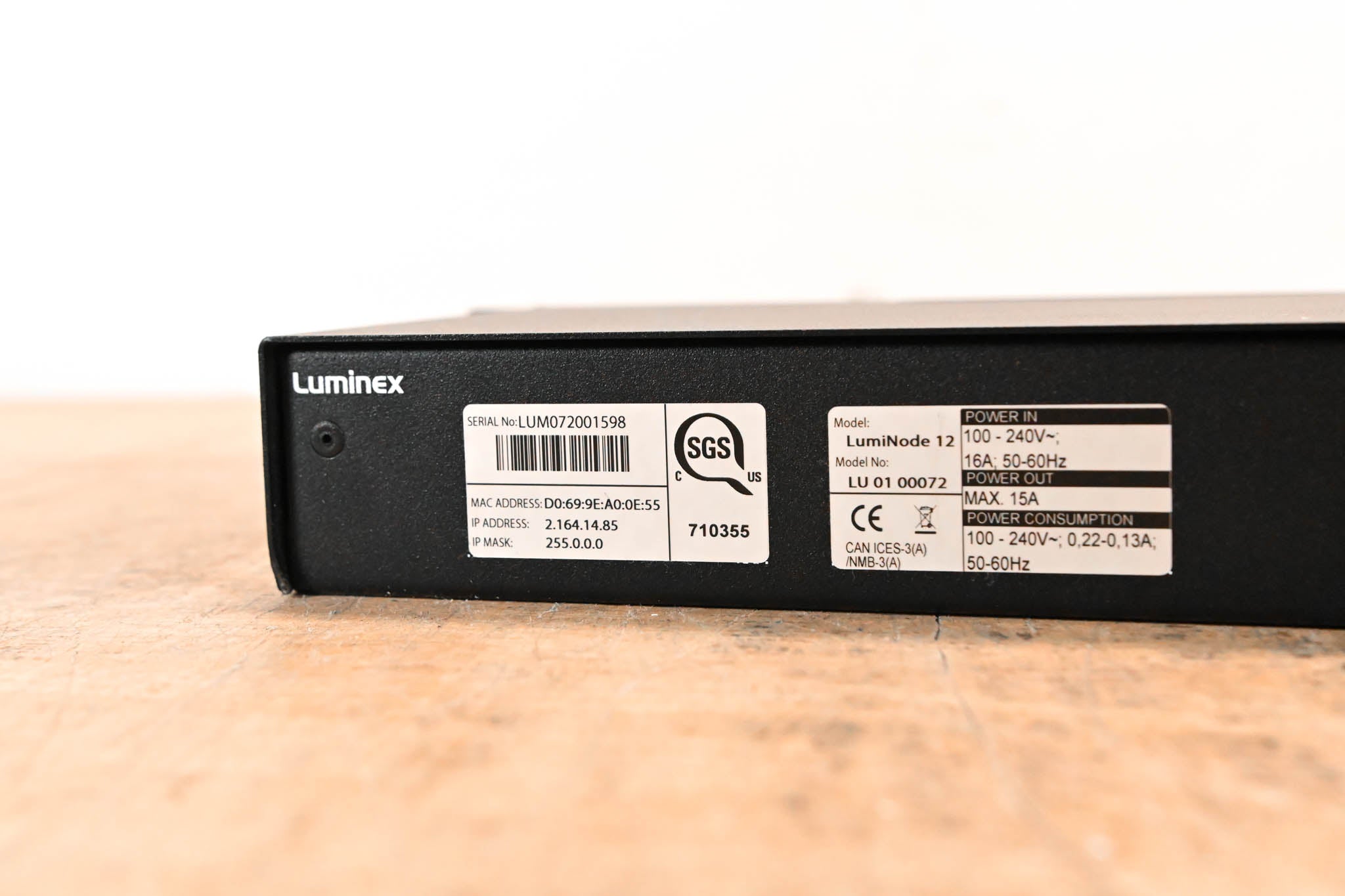 Luminex Luminode Rackmount 12-Port DMX/RDM Ethernet Node (NO PSU)
