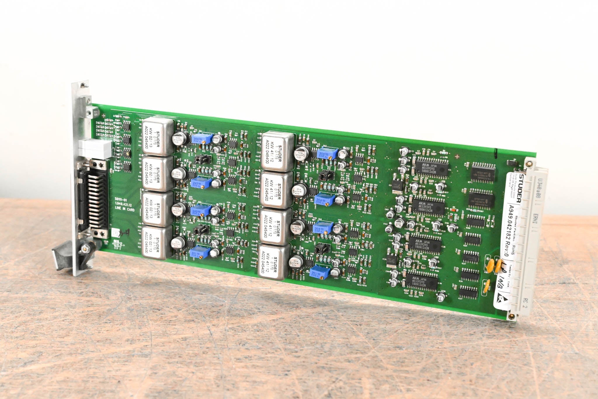 Studer 8-Channel Analog Line In Card for D21m & D23m Modular I/O Systems