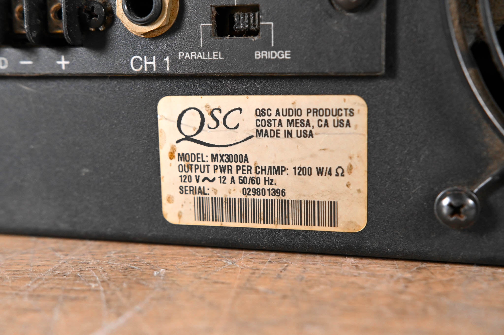 QSC MX 3000a 2-Channel Power Amplifier