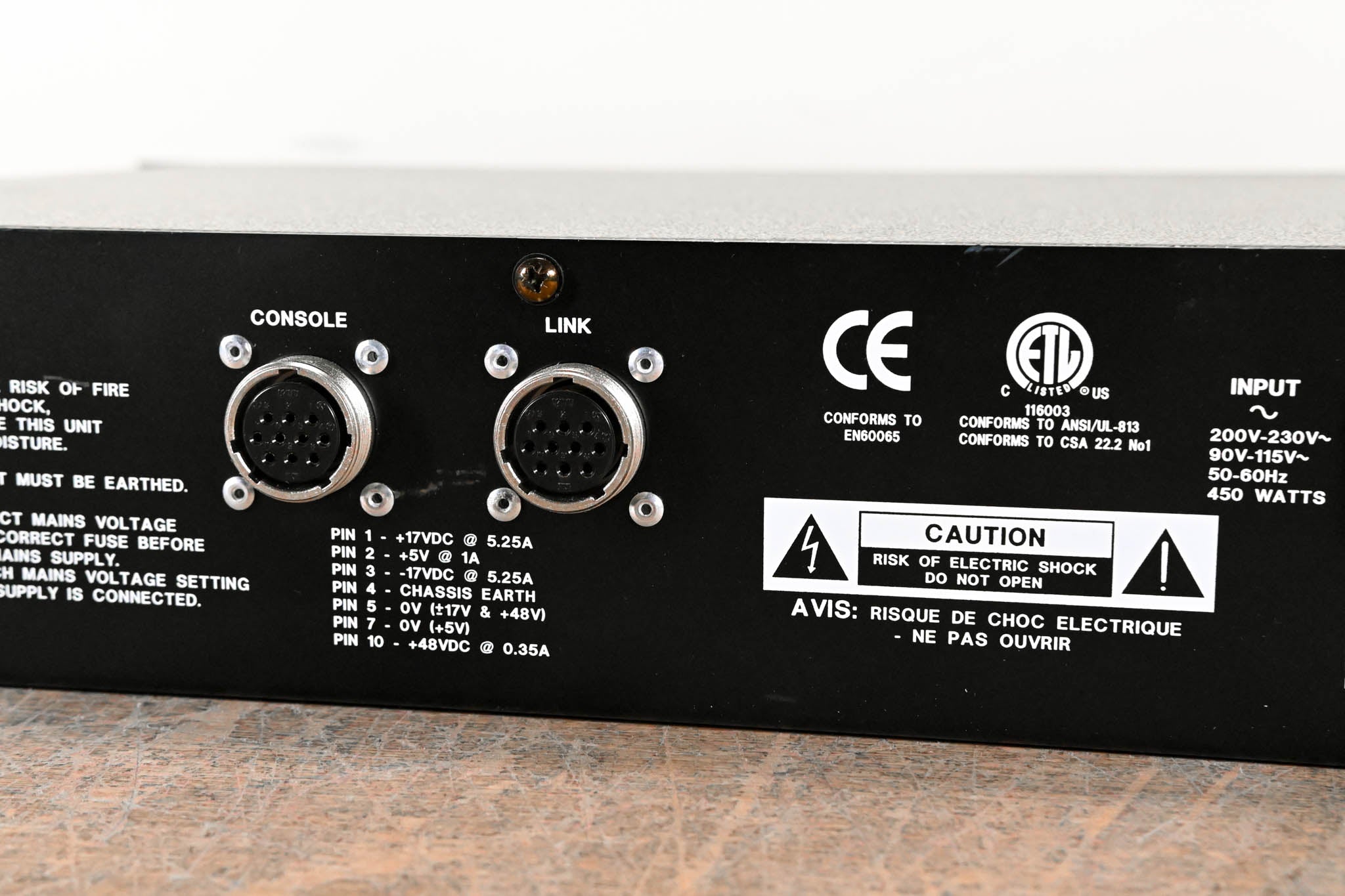 Soundcraft CPS-275 Console Power Supply