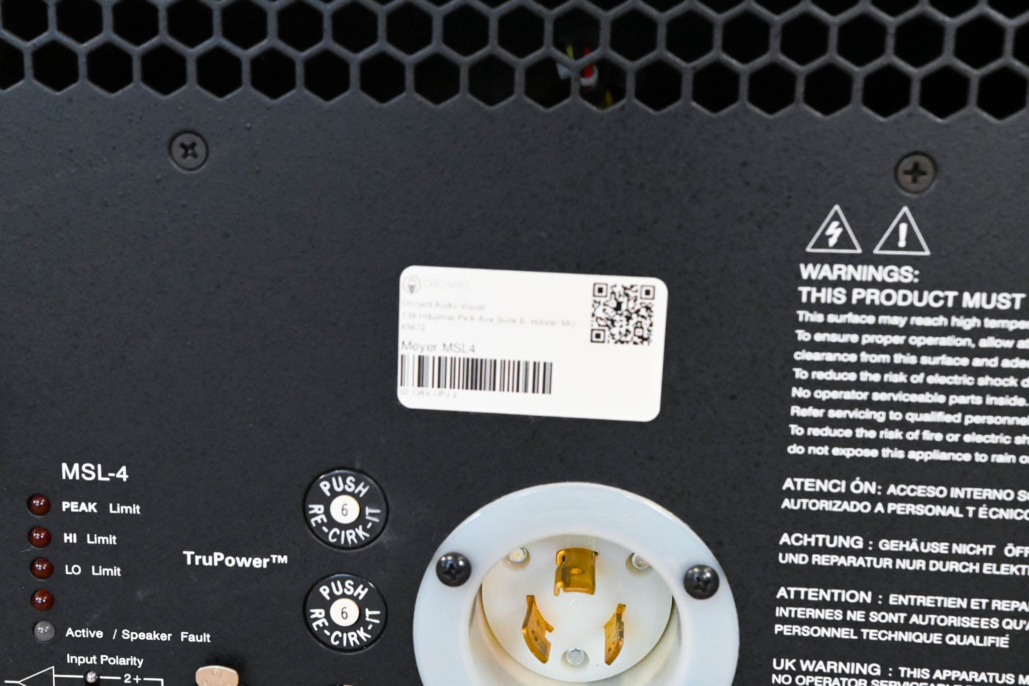 Meyer Sound MSL-4 Self-Powered Reinforcement Speaker (PAIR) w/ Wheels