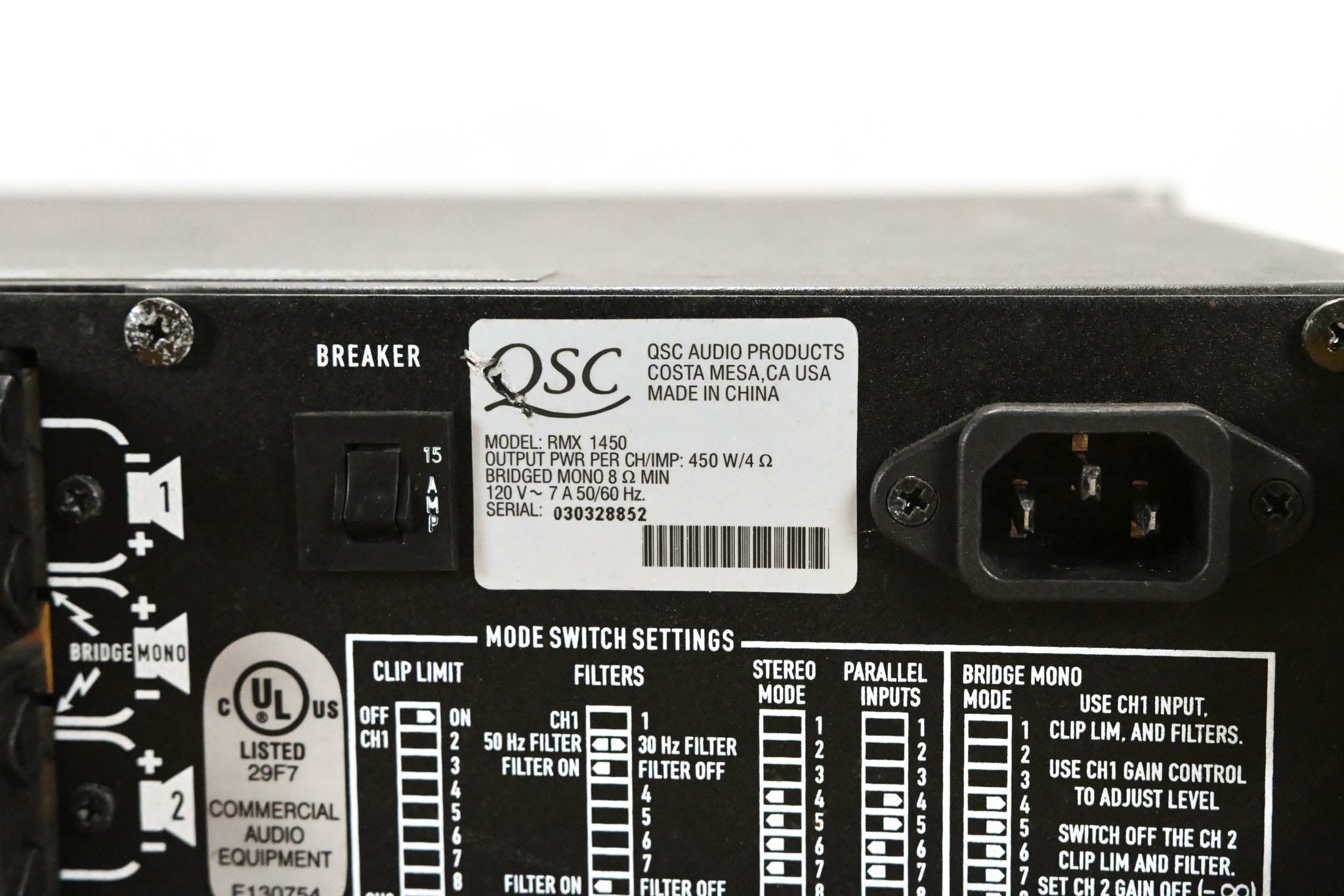 QSC RMX1450 2-Channel Power Amplifier
