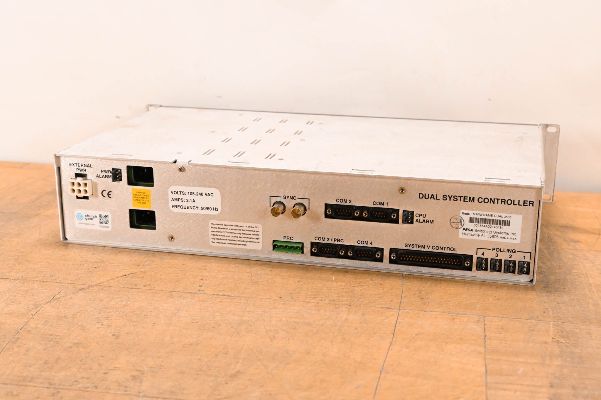 Pesa Mainframe Dual 3500 Dual System Controller w/ Cards