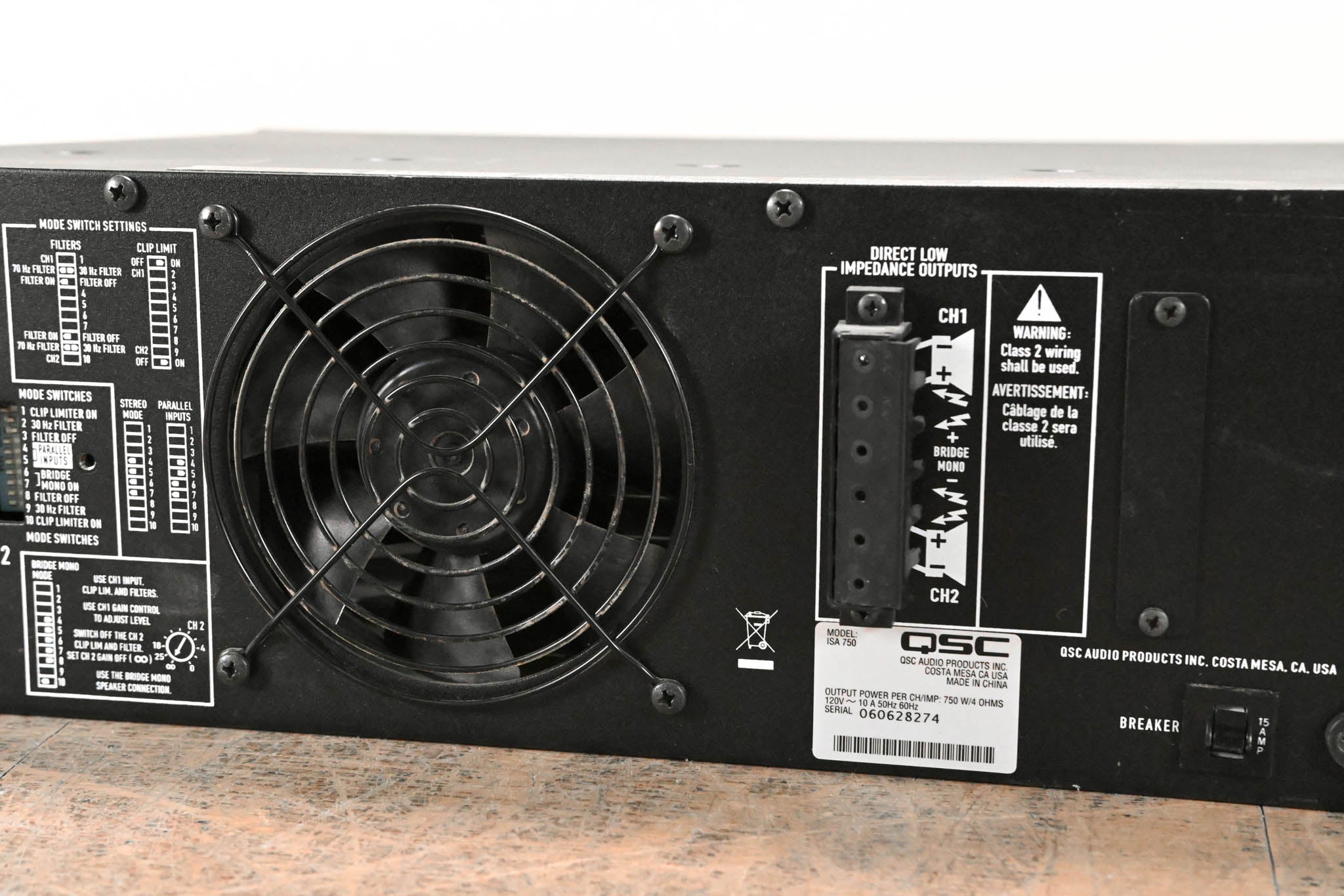 QSC ISA750 2-Channel Power Amplifier