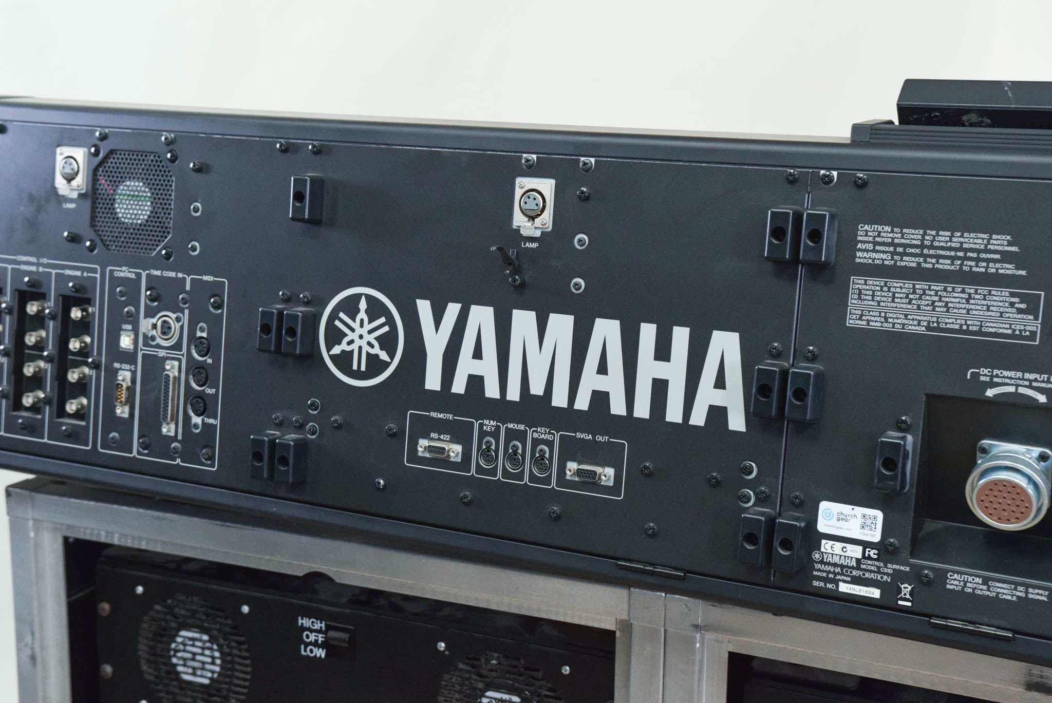 Yamaha PM1DV2 VCM with I/O, Master Clock, and Backup Power Supplies