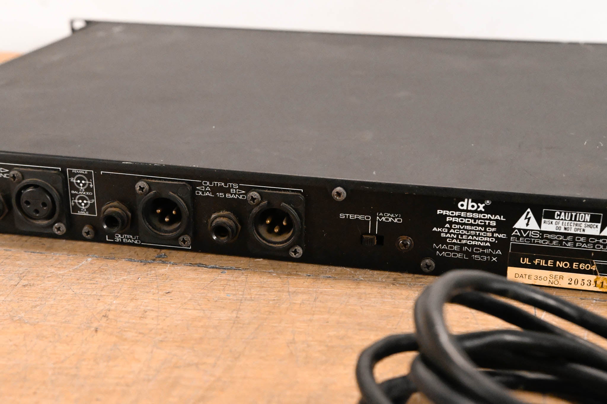 dbx 1531X Dual 31-Band Graphic Equalizer with Mono/Stereo Switch