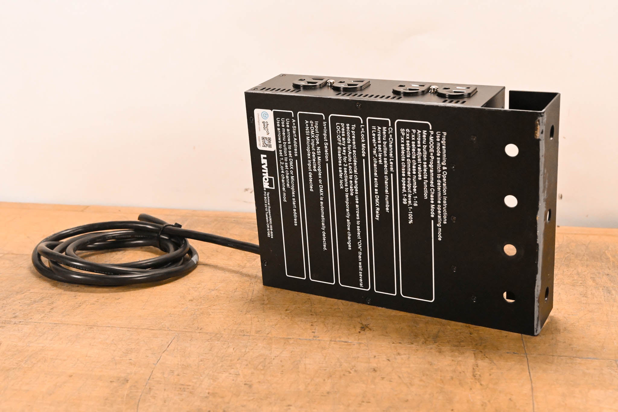 Leviton D4DMX-MD3 4-Channel Programmable Dimmer Pack