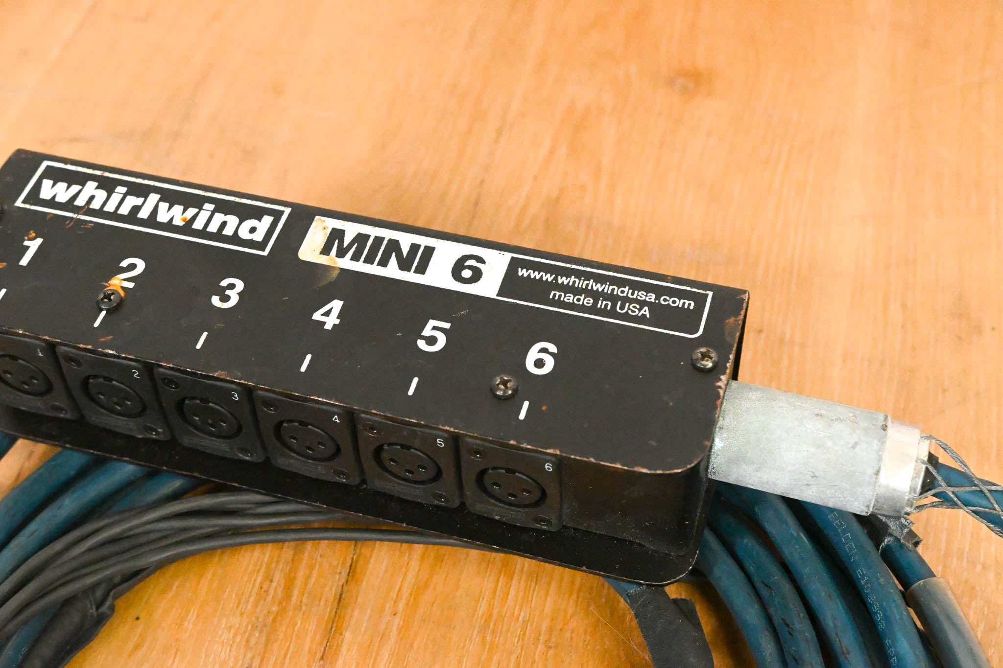 Whirlwind MS-6-M-NR-025 Mini 6 6-Channel Low-Profile Drop Snake - 25 ft