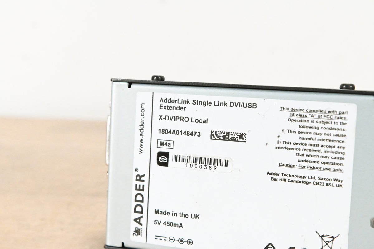 Adder AdderLink X-DVIPRO Single Link DVI/USB Extender (NO POWER SUPPLY)