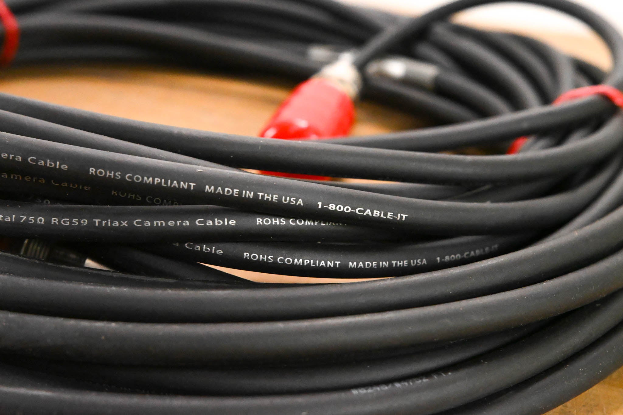 Clark Wire & Cable TV7559D RG59 Triax Broadcast Camera Cable - 75'