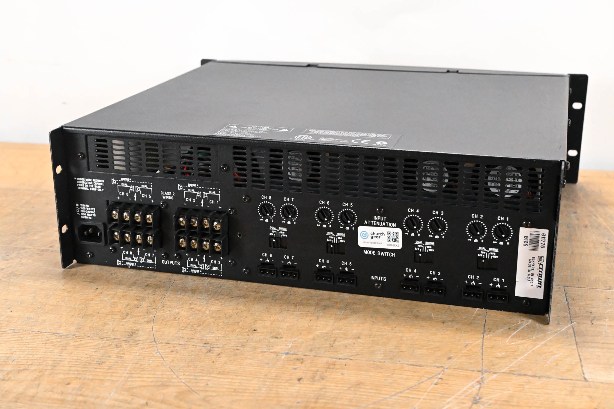 Crown CTs 8200 200W 8-Channel Power Amplifier