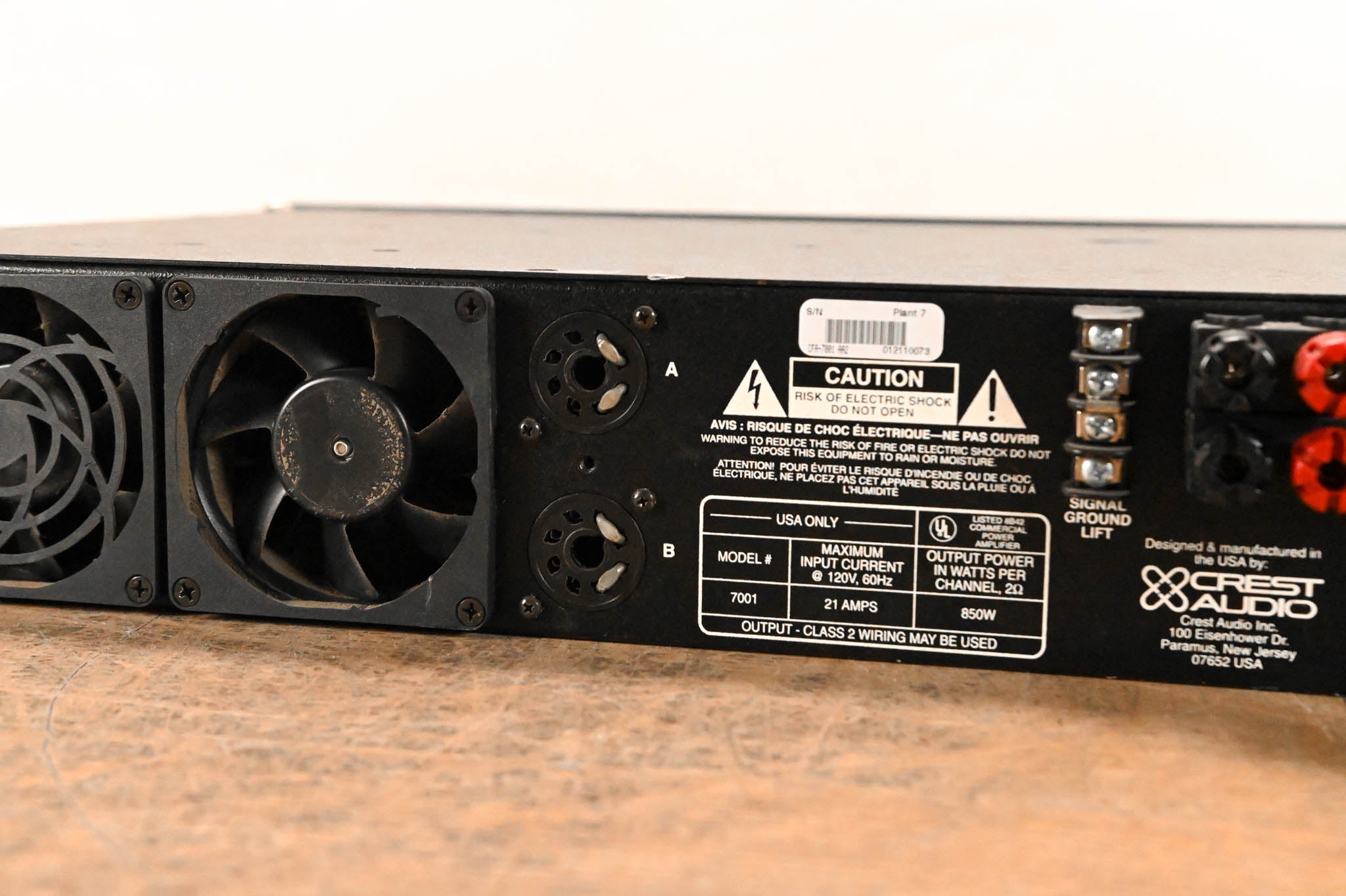 Crest Audio 7001 2-Channel Power Amplifier