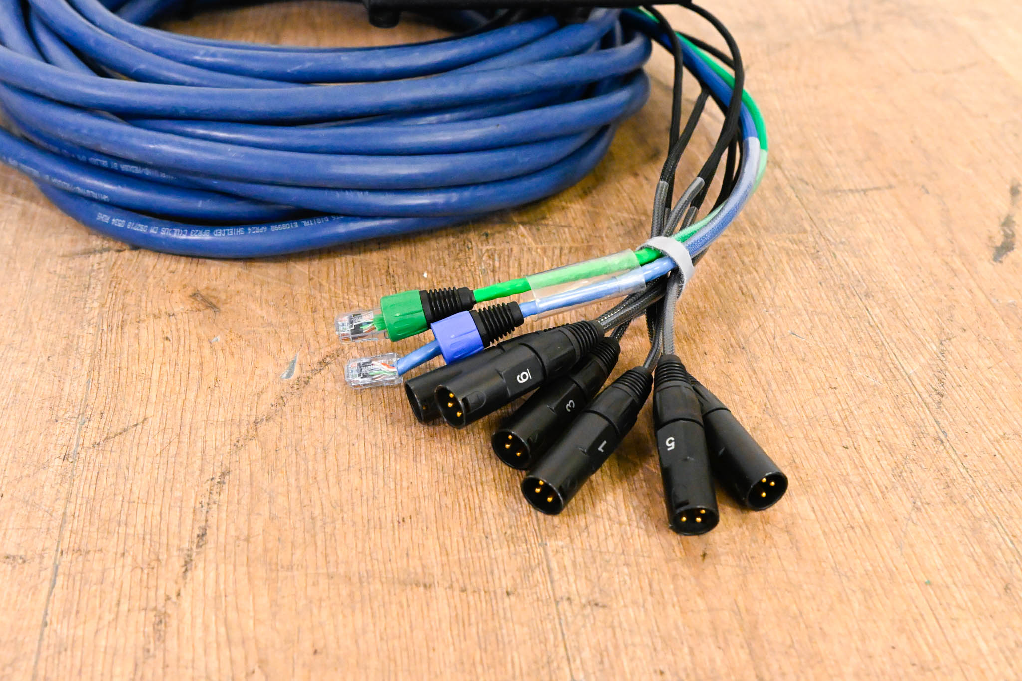 Whirlwind MD-6-2-C6-050 6x XLR-Channel Snake w/ 2x CAT6 Channels - 50ft