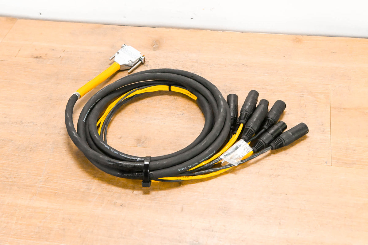Digidesign DB25 to (4x)XLRM and (4x)XLRF AES/EBU DigiSnake - 10ft