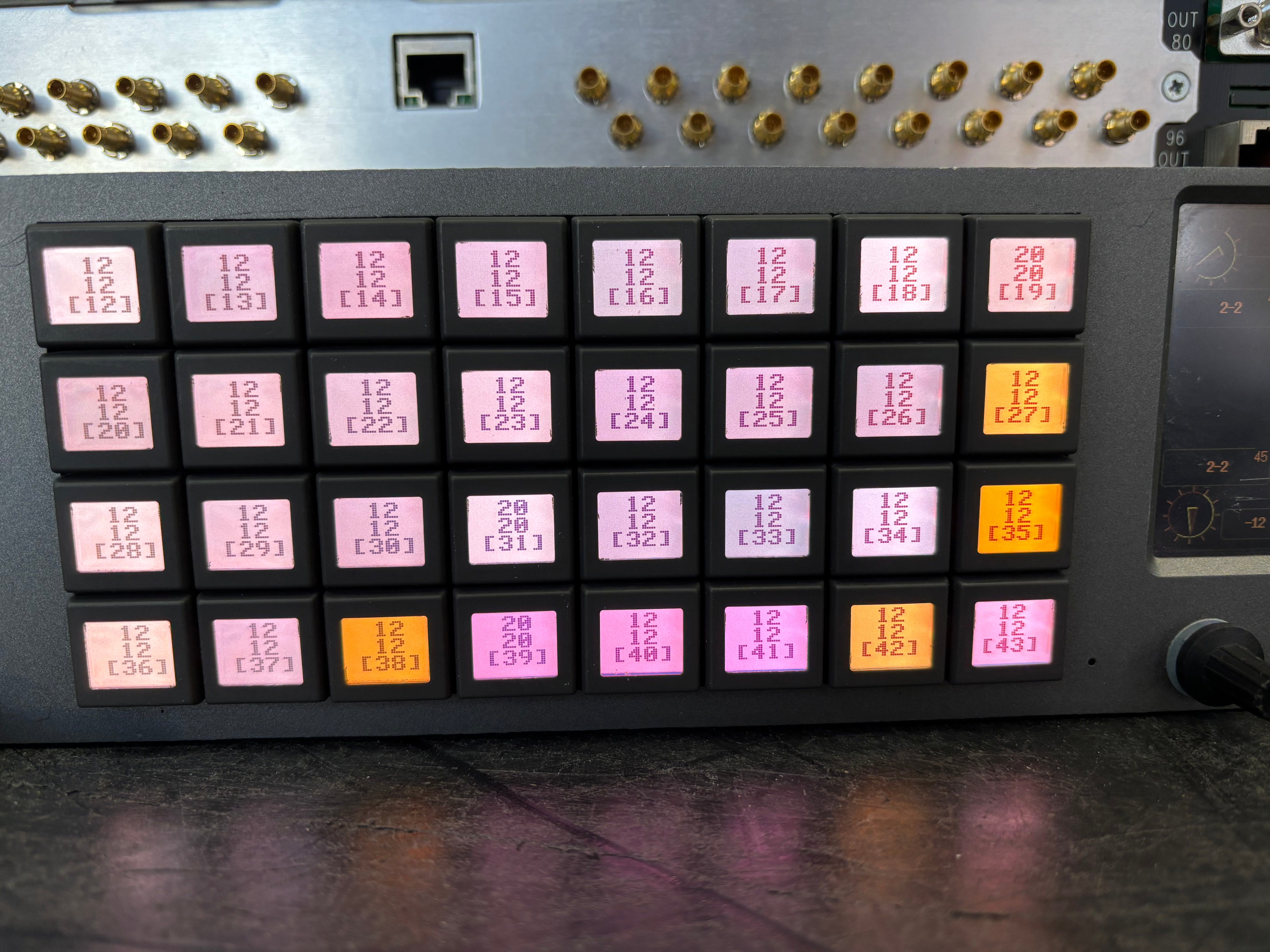 Evertz CP-2232E 2RU Advanced System Control Panel with 32 LCD