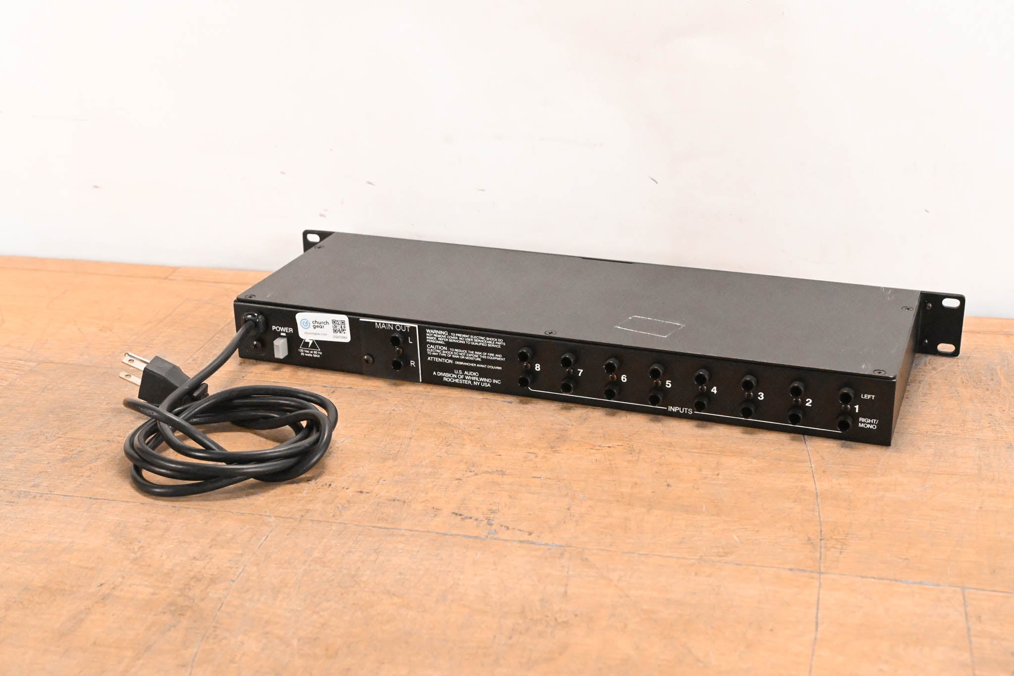 U.S. Audio Whirlwind MIX-8S 8-Channel Stereo Line Mixer