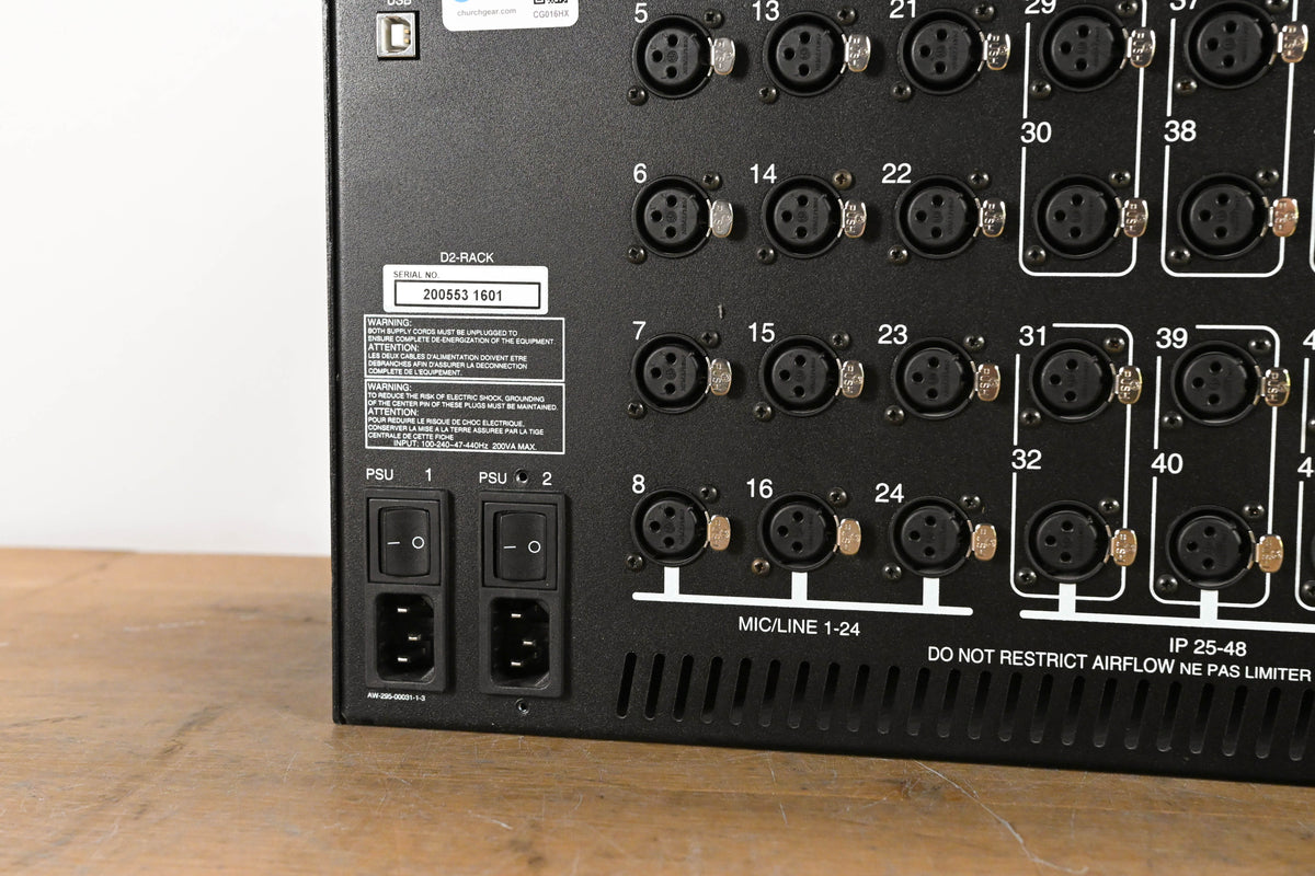 DiGiCo D2-Rack 48-Input, 24-Output Digital Stage Box