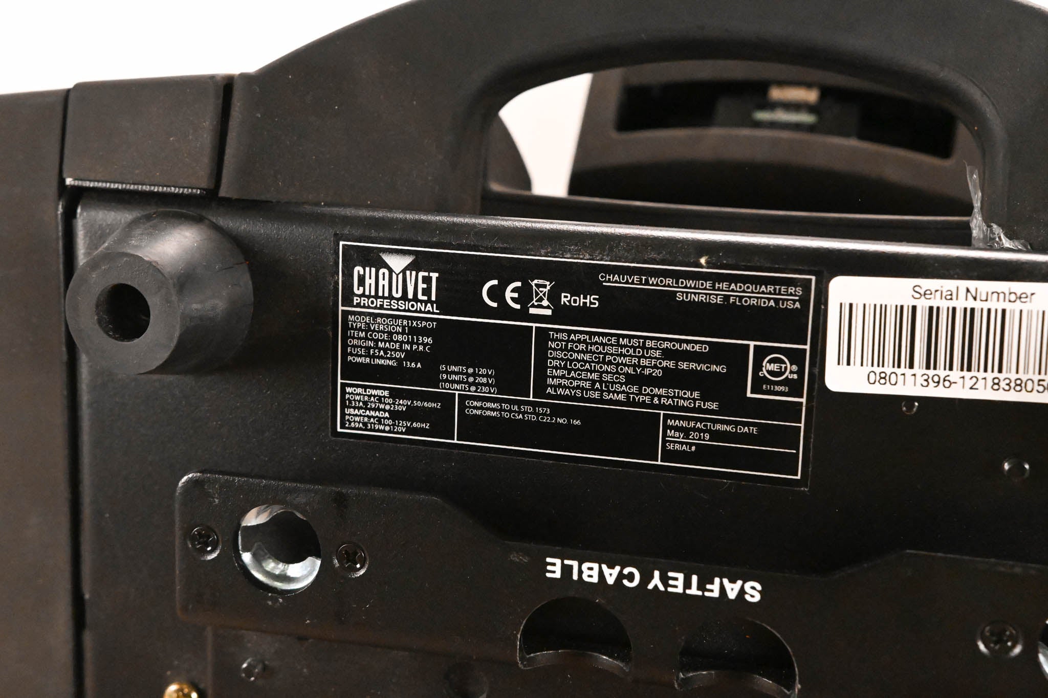 Chauvet Rogue R1X Spot 170W LED Moving Head Light Fixture