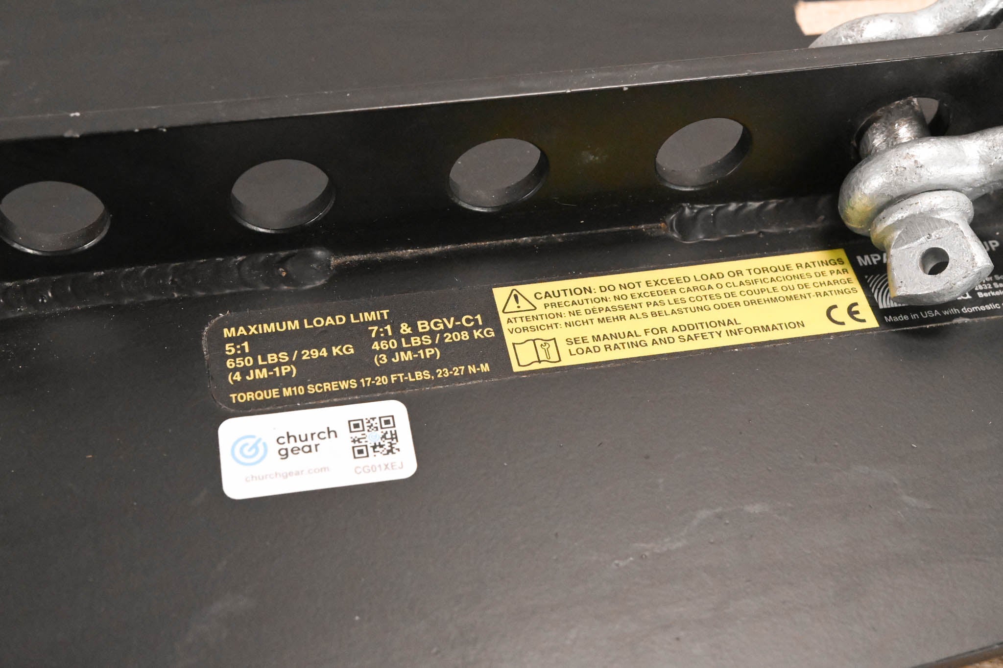 Meyer Sound MPA-JM1 Pick Up Array Plate