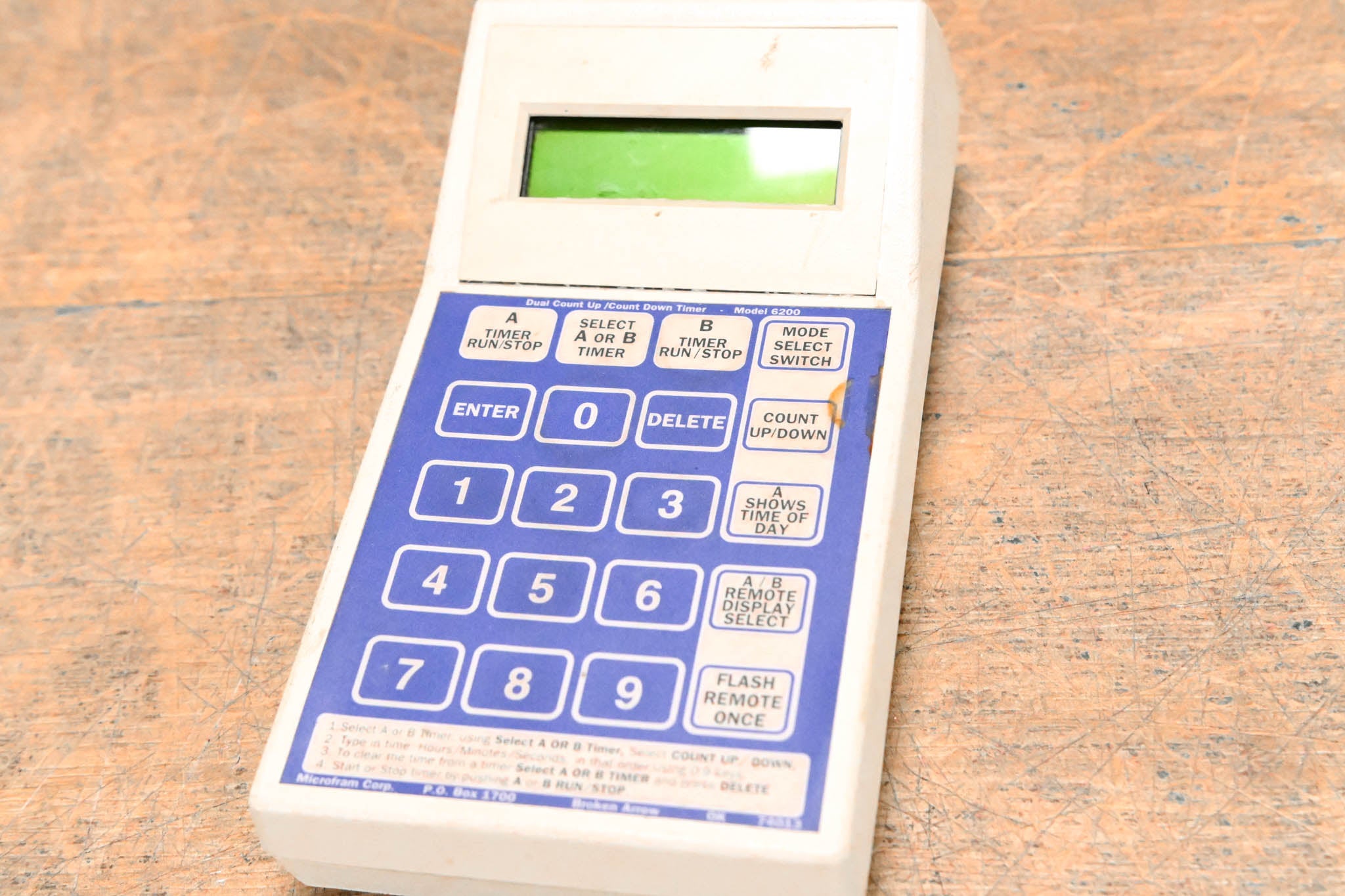 Microframe Model 6200 Timer Keypad (NO POWER SUPPLY)