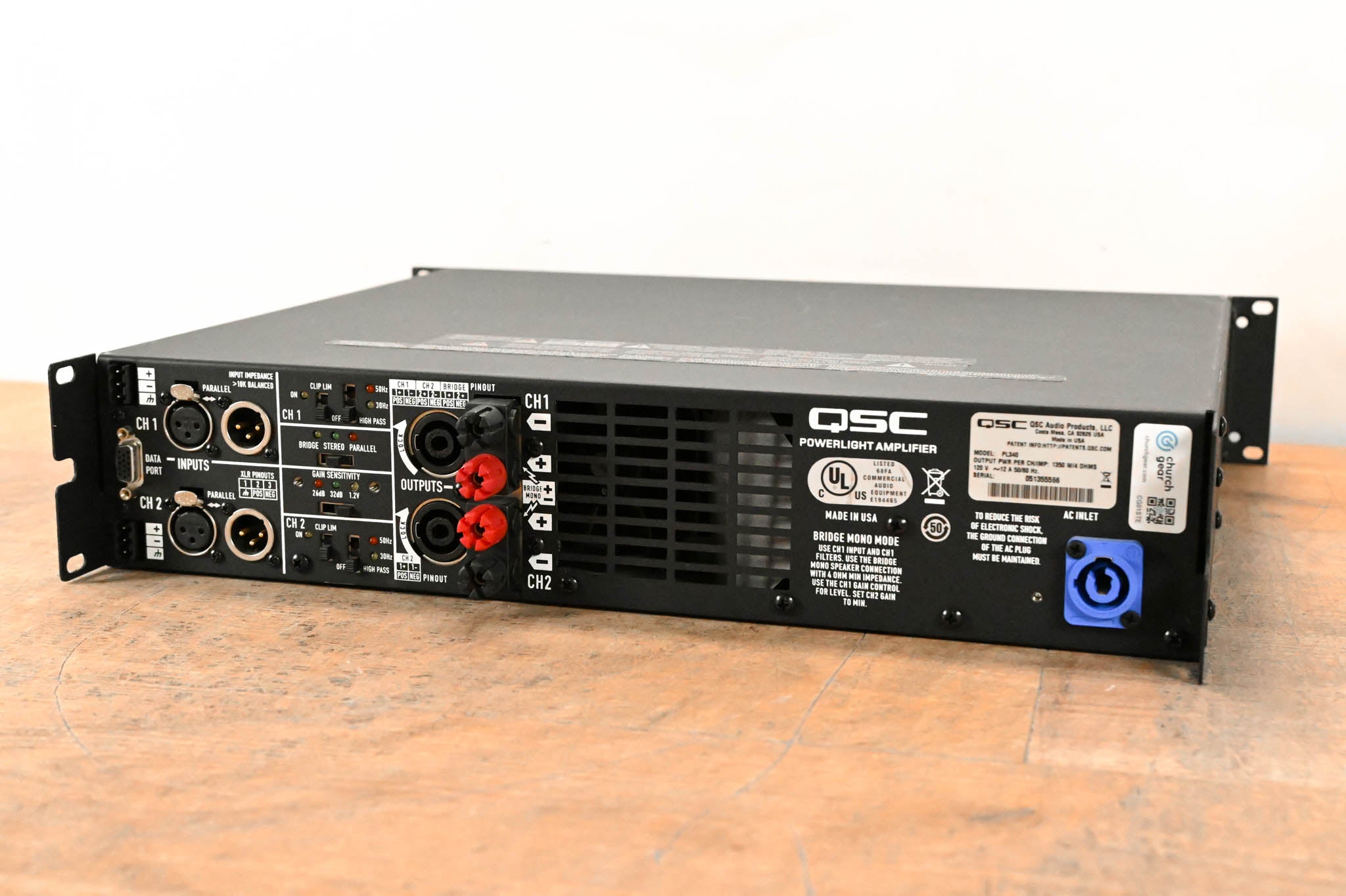 QSC PL340 Powerlight 3 Series 2-Channel Power Amplifier