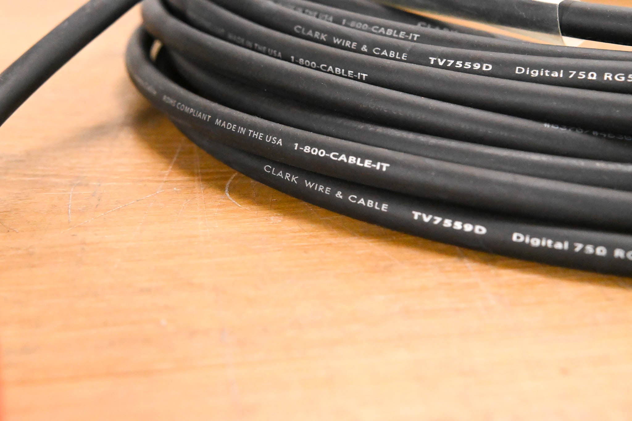 Clark Wire & Cable TV7559D RG59 Triax Broadcast Camera Cable - 75'
