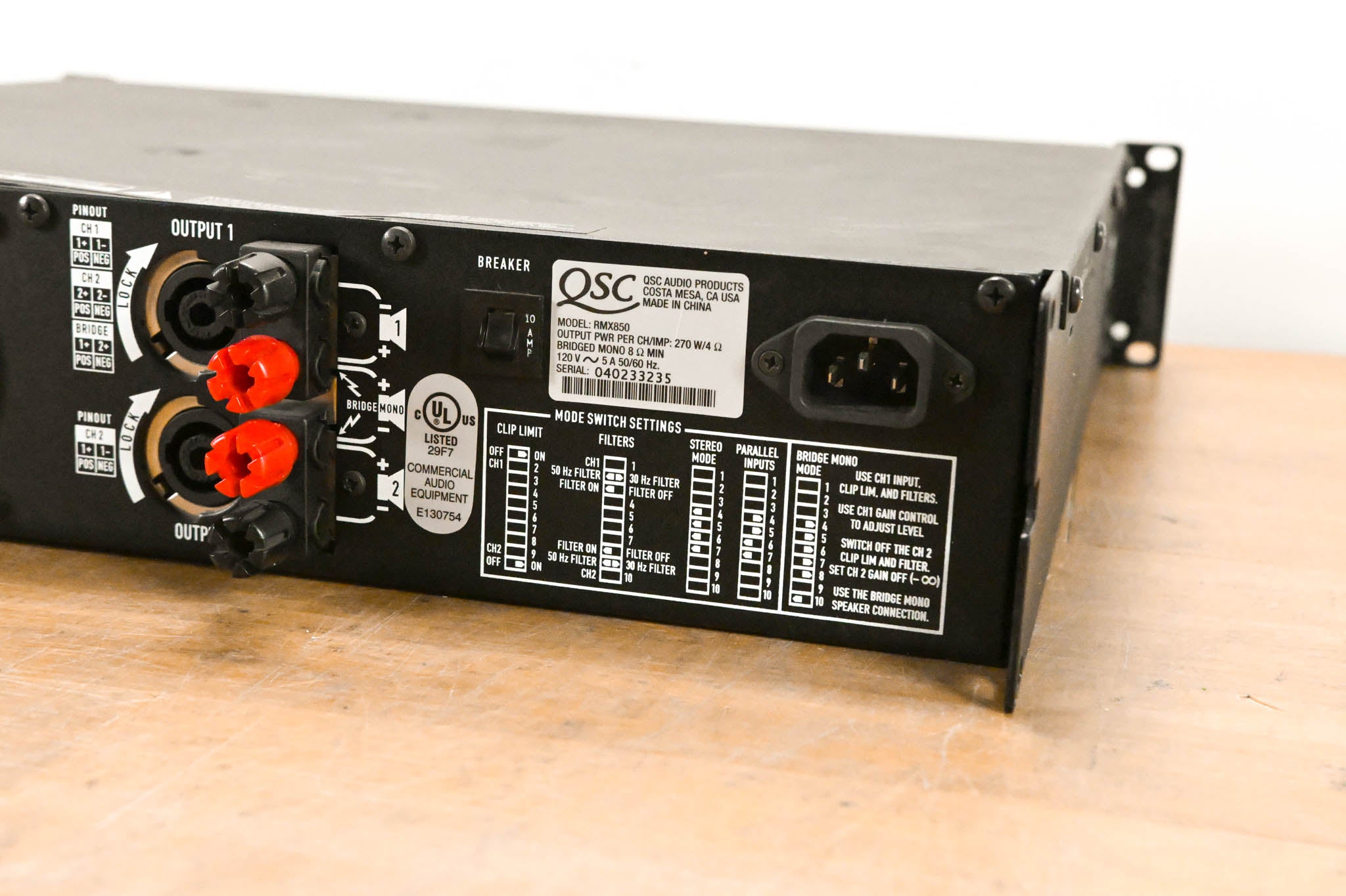 QSC RMX850 2-Channel Power Amplifier