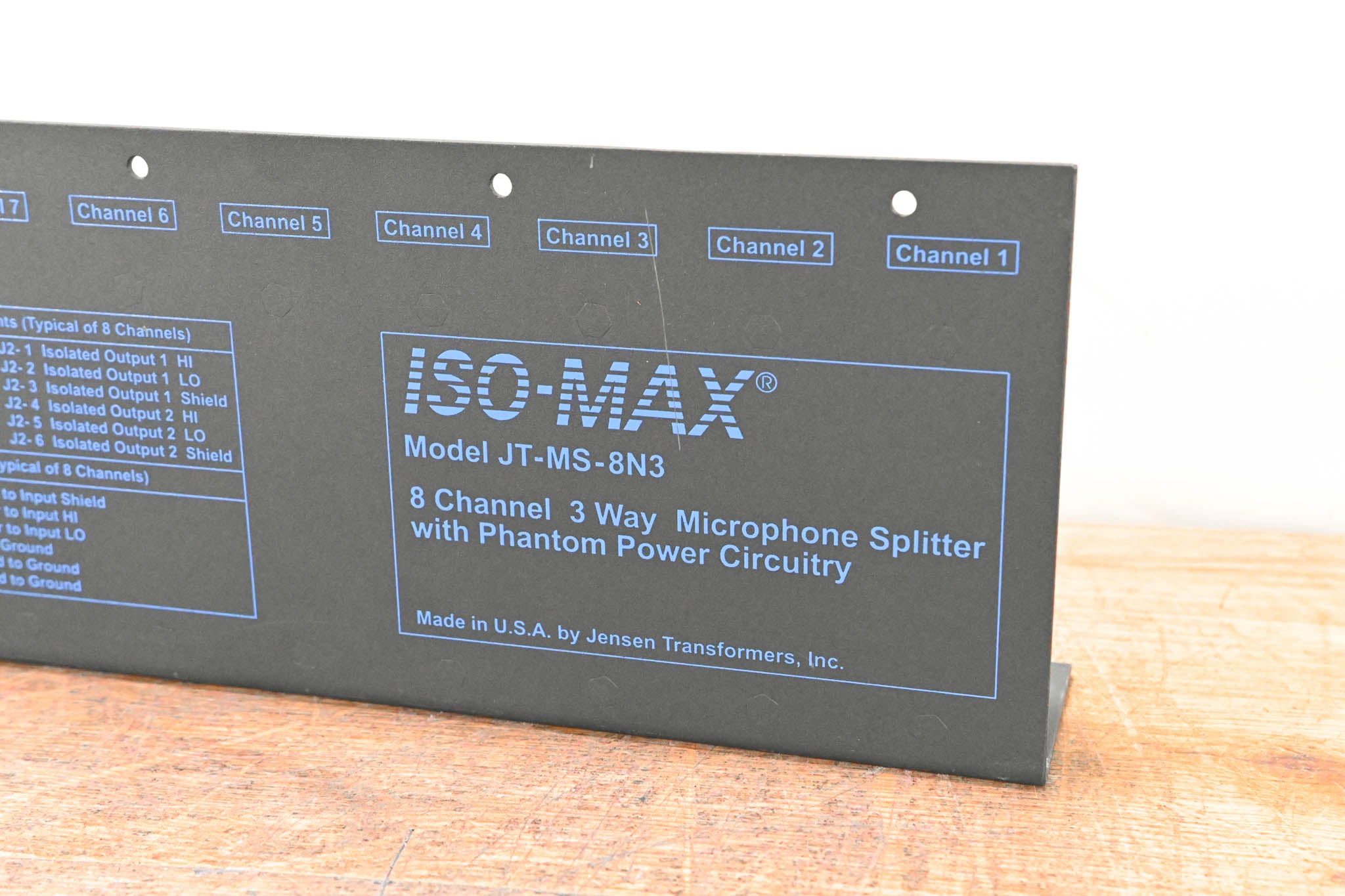 Jensen JT-MS-8N3 8-CH 3-Way Mic Splitter with Phantom Power Circuitry