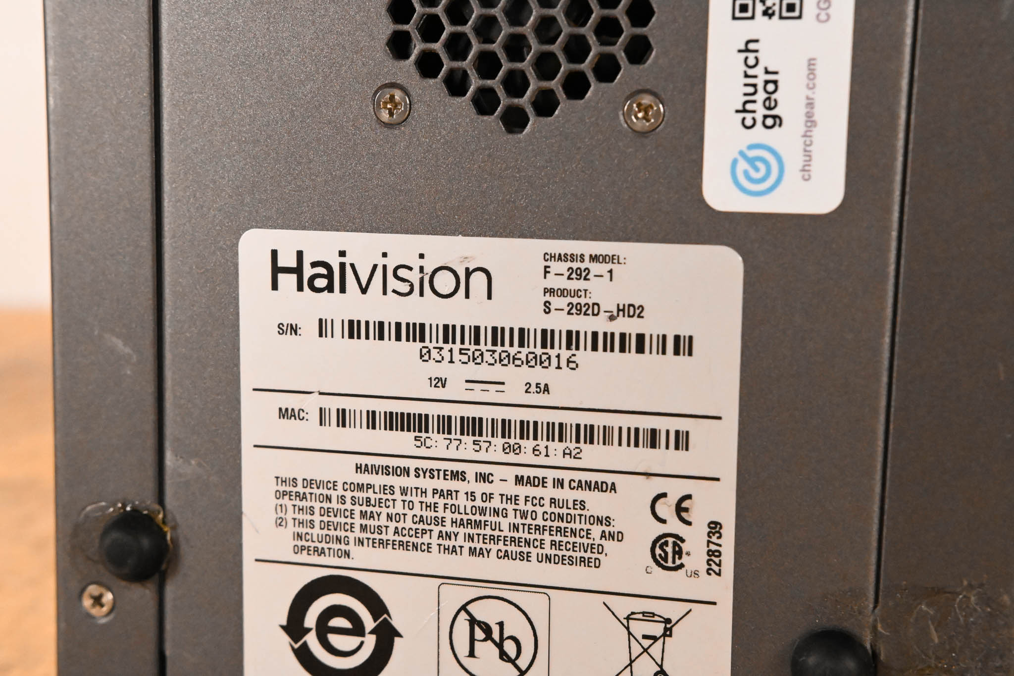 HaiVision S-292D-HD2 Makito X Dual Decoder Appliance (NO POWER SUPPLY)