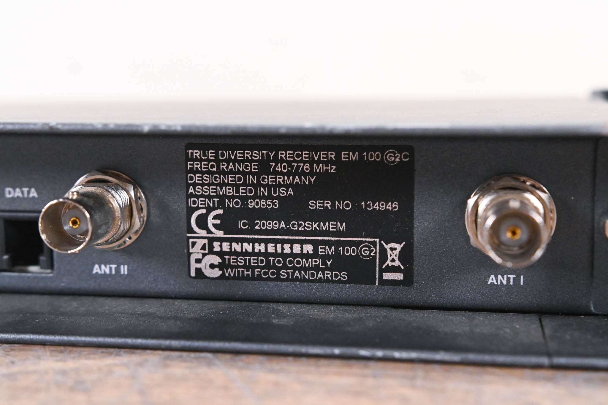 Sennheiser EM 100 G2 Wireless Receiver 740-776 MHz (NO POWER SUPPLY)