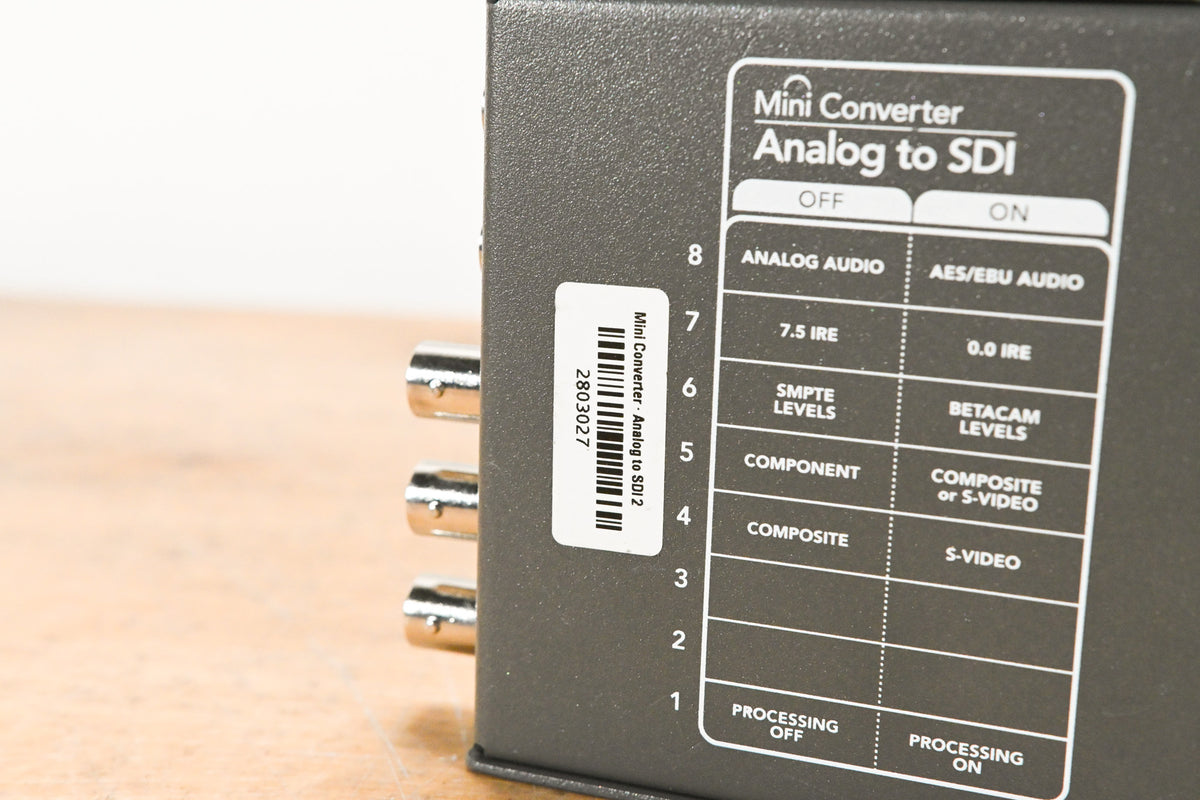 Blackmagic Design Mini Converter Analog to SDI (NO POWER SUPPLY)