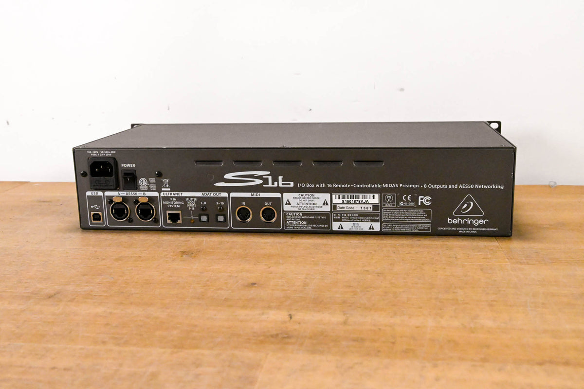 Behringer S16 16 x 8 Digital Stage Box