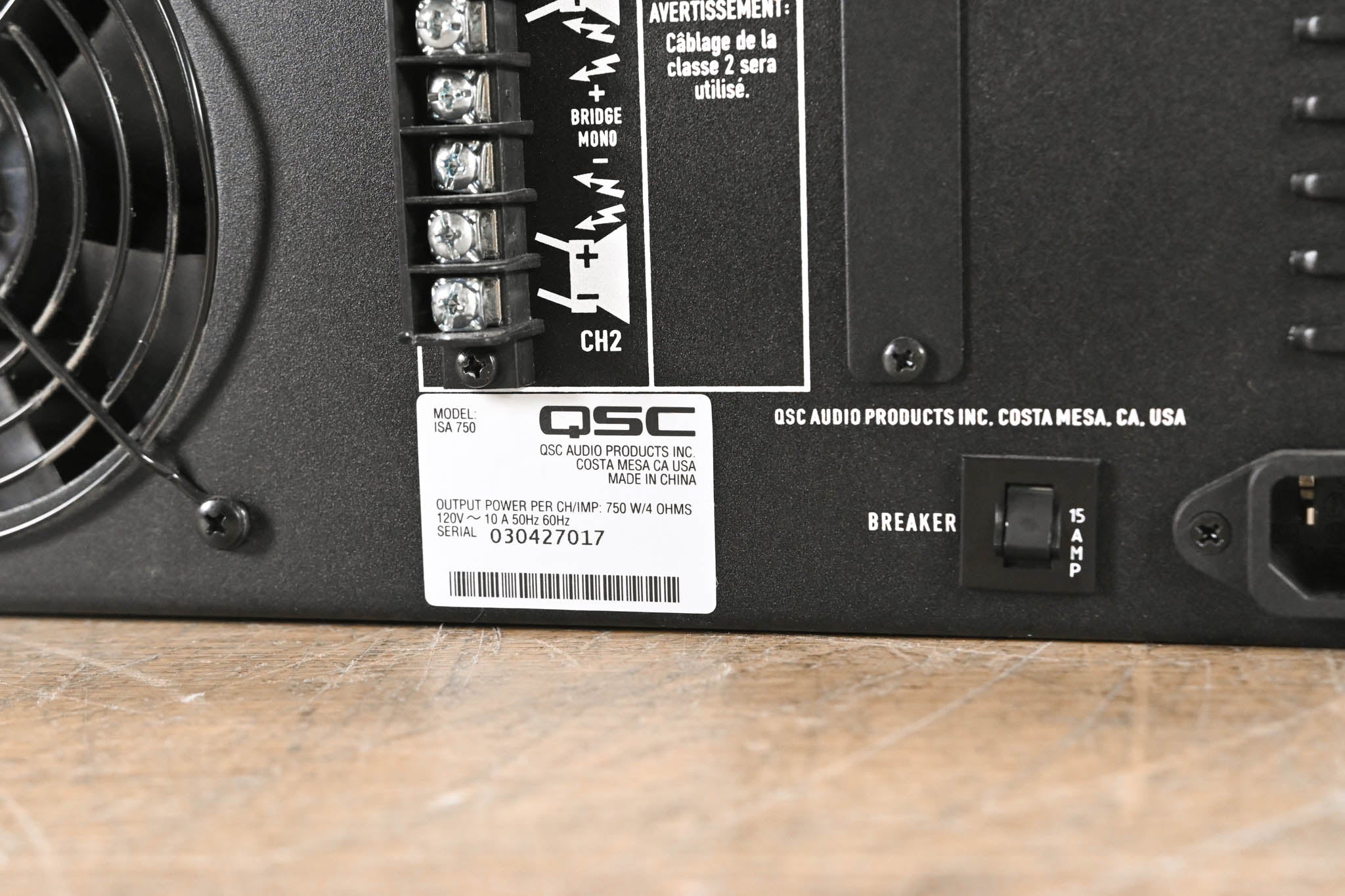 QSC ISA750 2-Channel Power Amplifier