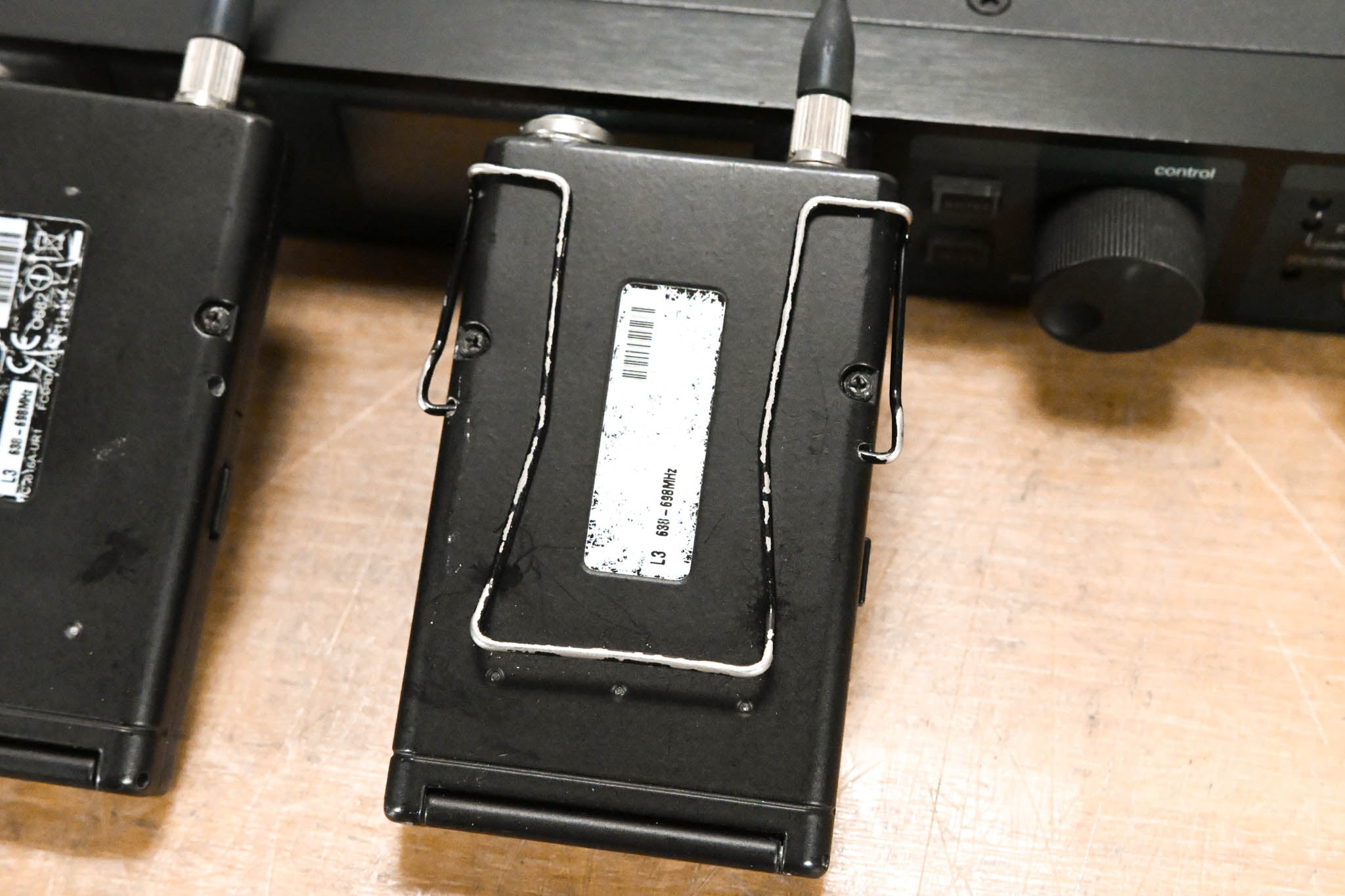 Shure UR4D Wireless Receiver w/ two UR1 Belt Packs - L3 Band