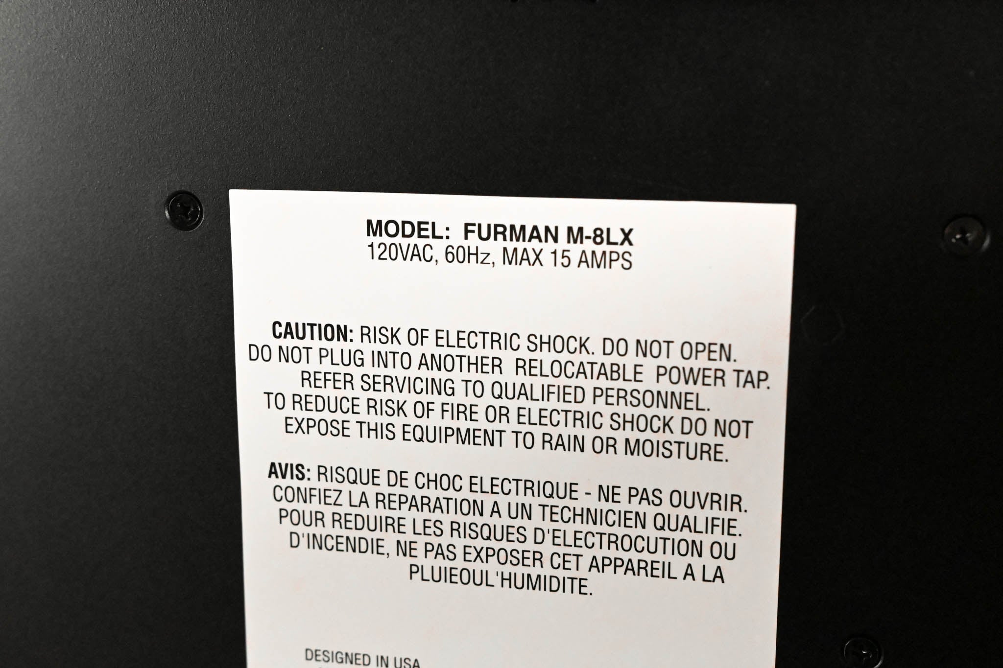 Furman M-8Lx 15A Merit Series Power Conditioner with Lights