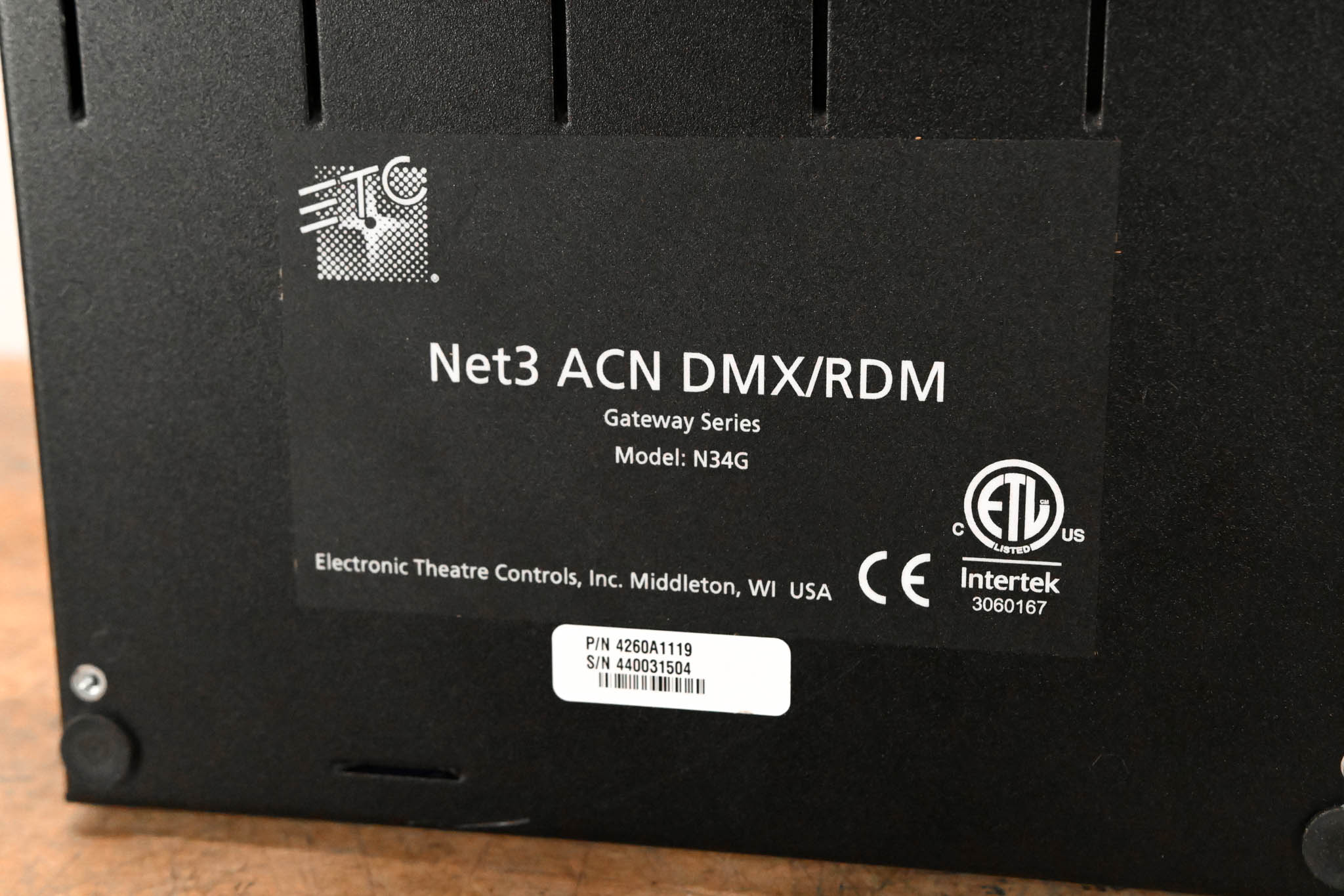 ETC N34G Net3 ACN DMX/RDM Four-Port Gateway (NO POWER SUPPLY)