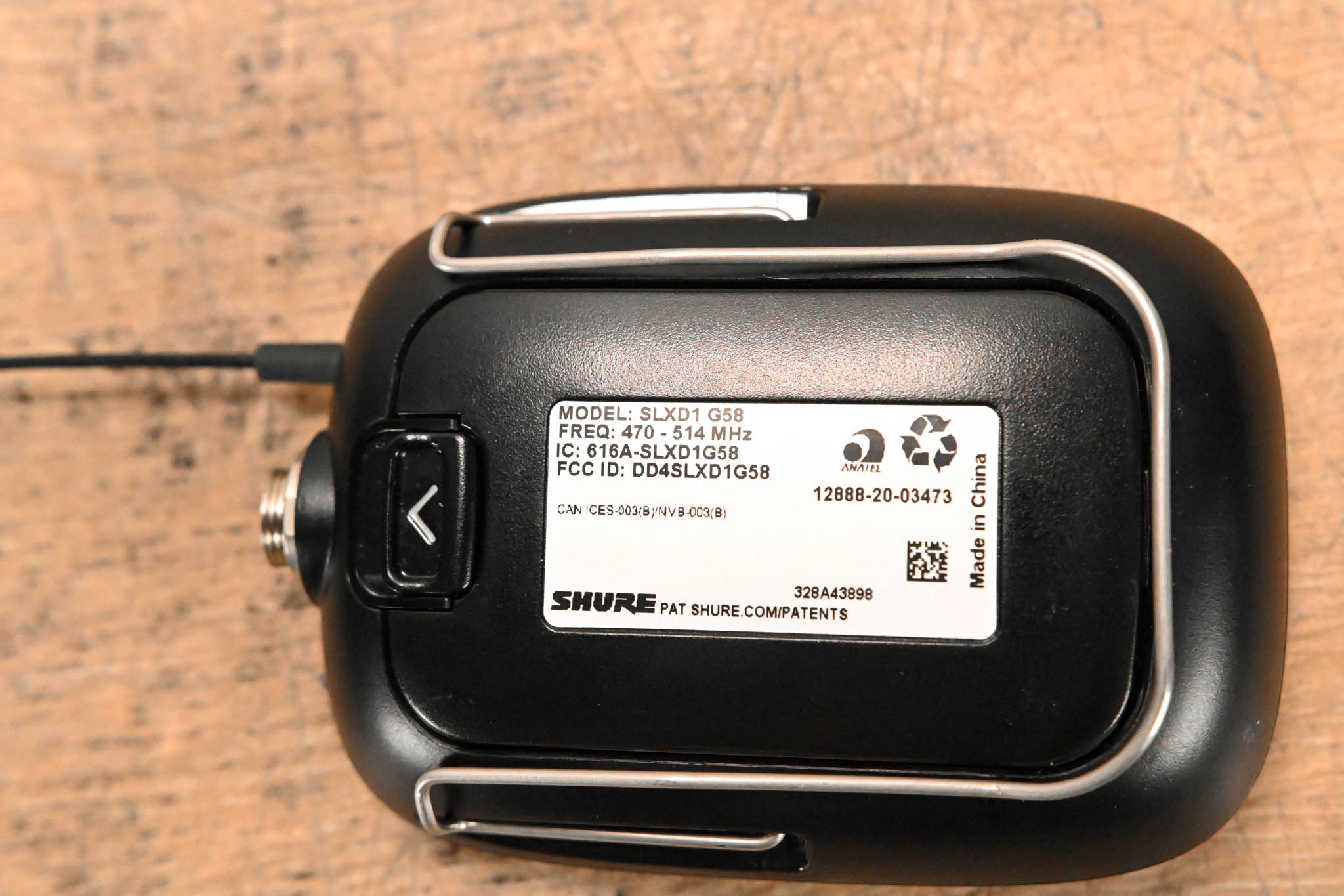 Shure SLXD14 Bodypack Wireless System - G58 Band: 470-514 MHz