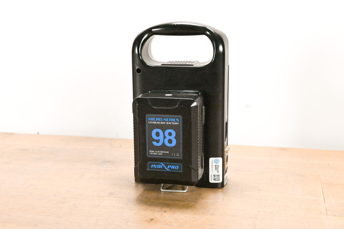 IndiPRO PD-2KA Gold-Mount Dual Battery Charger w/ one 98Wh Battery