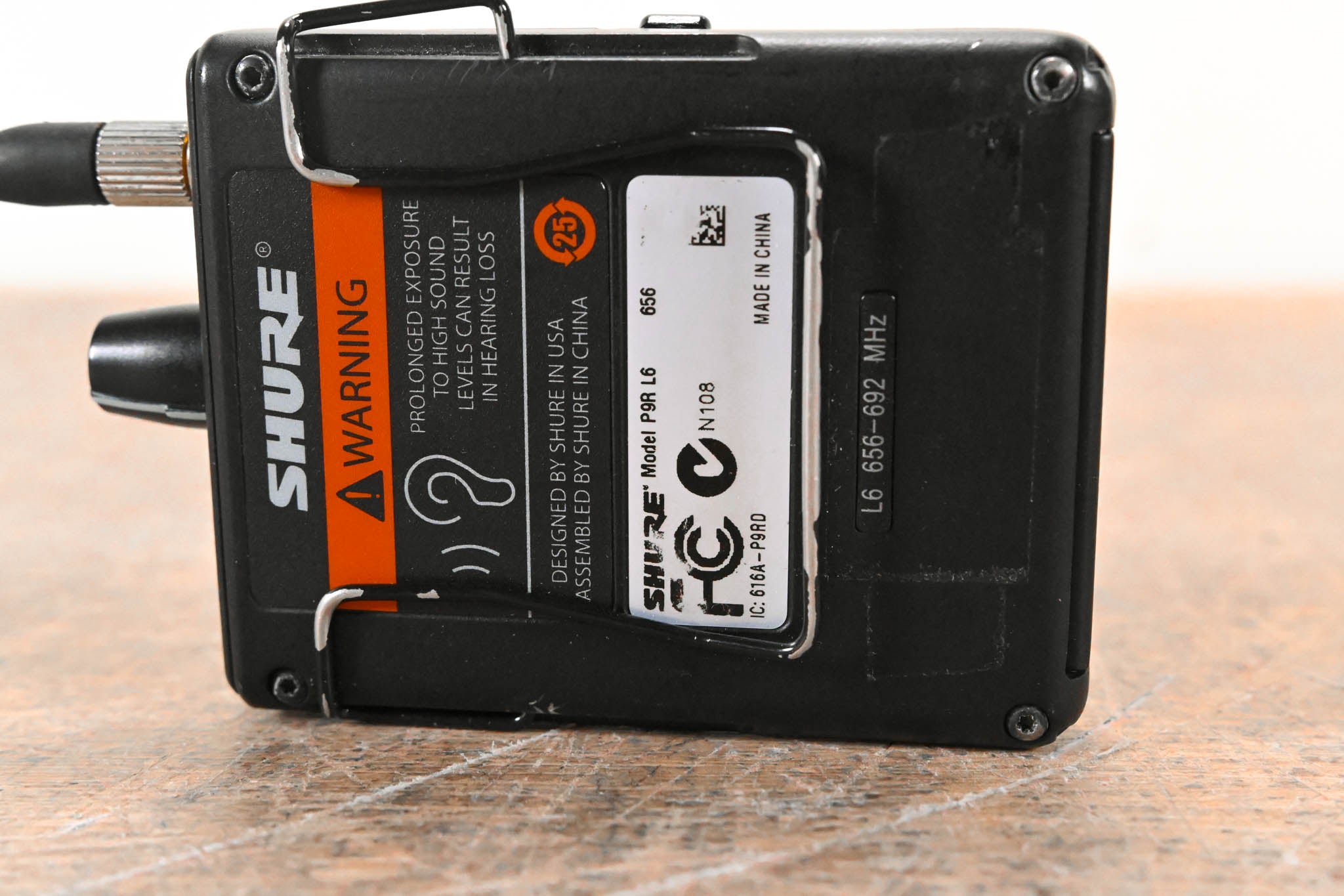 Shure P9R-L6 Wireless Bodypack Receiver - L6 Band: 656-692 MHz