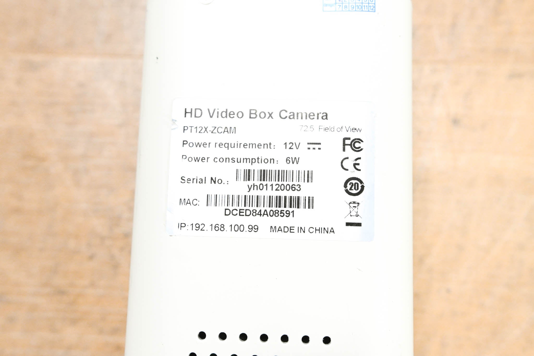 PTZOptics PT12X-ZCAM 1080p Box Camera w/ 12x Zoom Lens (NO POWER SUPPLY)