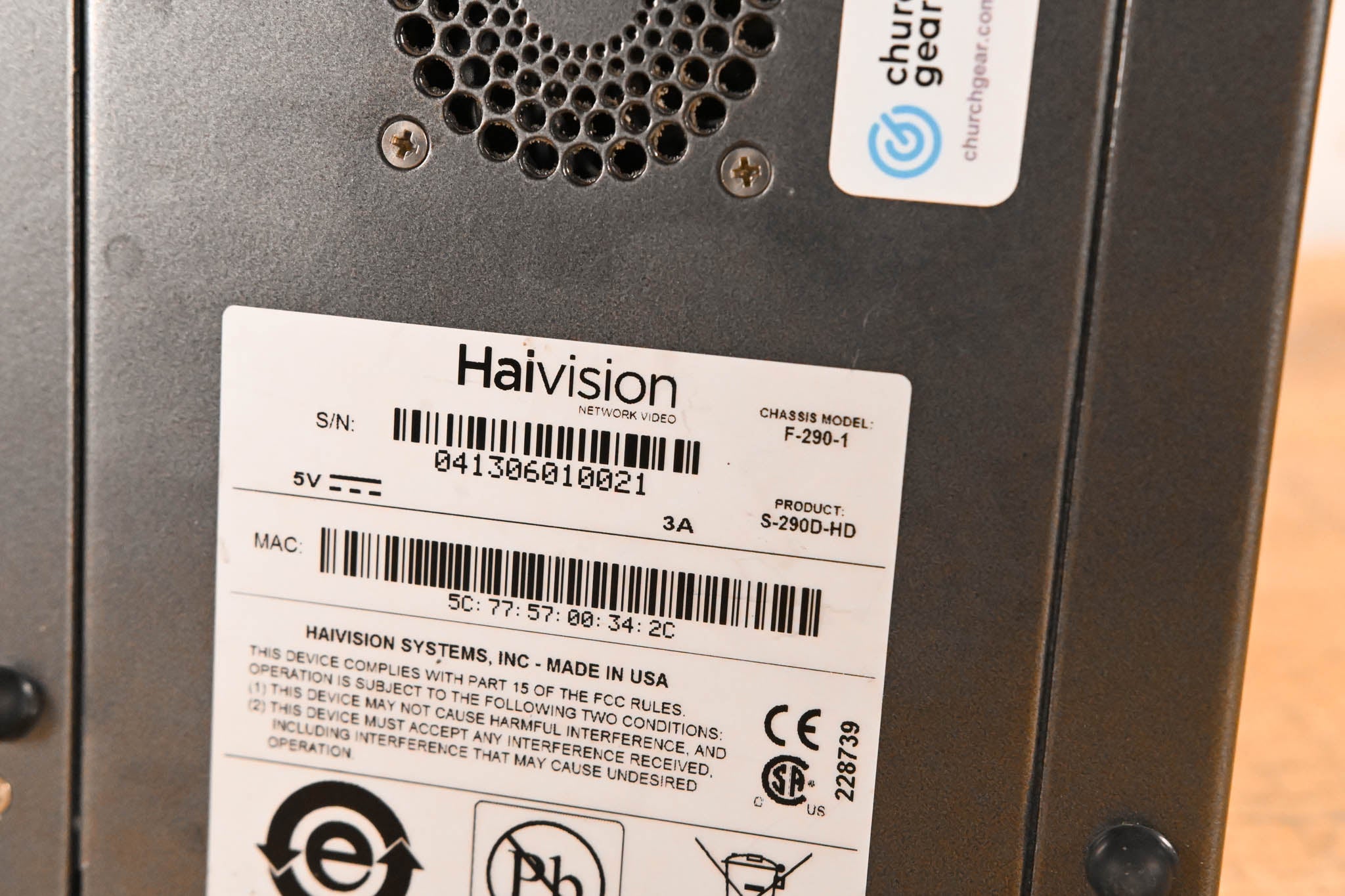 HaiVision S-290D-HD Makito Decoder Appliance (NO POWER SUPPLY)