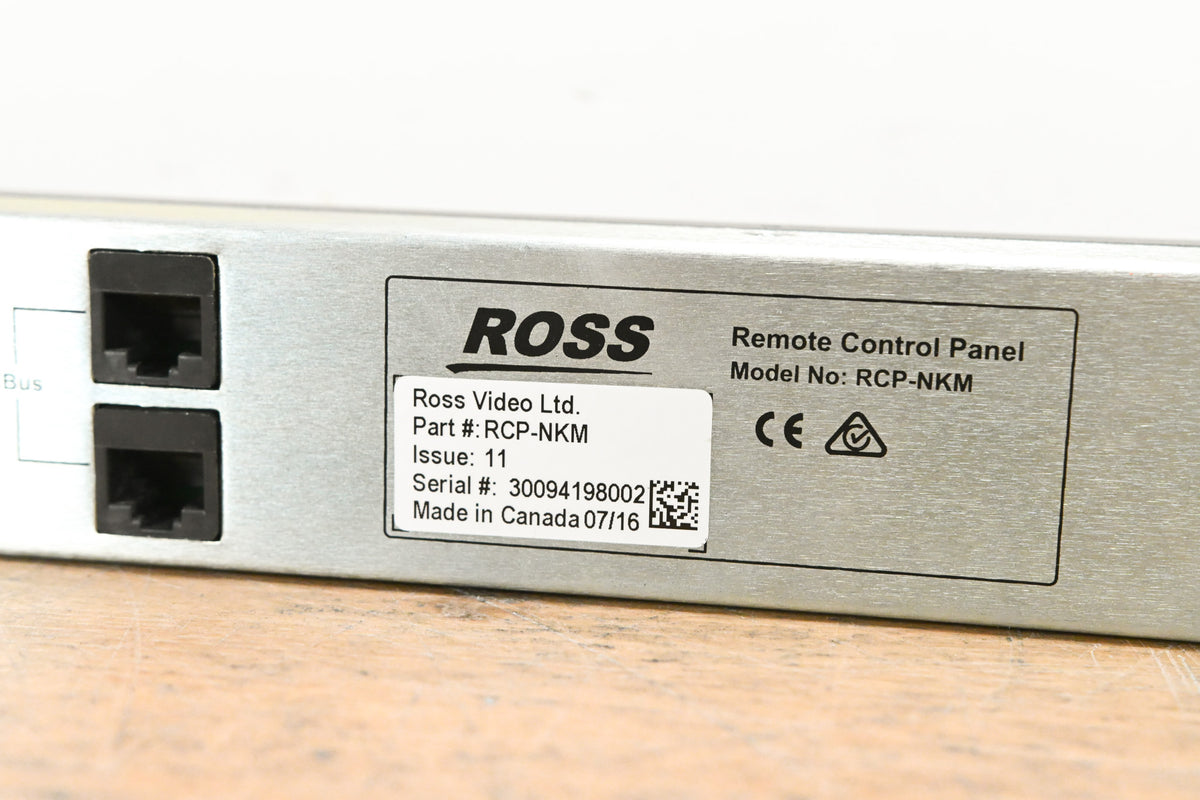 Ross RCP-NKM 1RU Remote Control Panel (NO POWER SUPPLY)