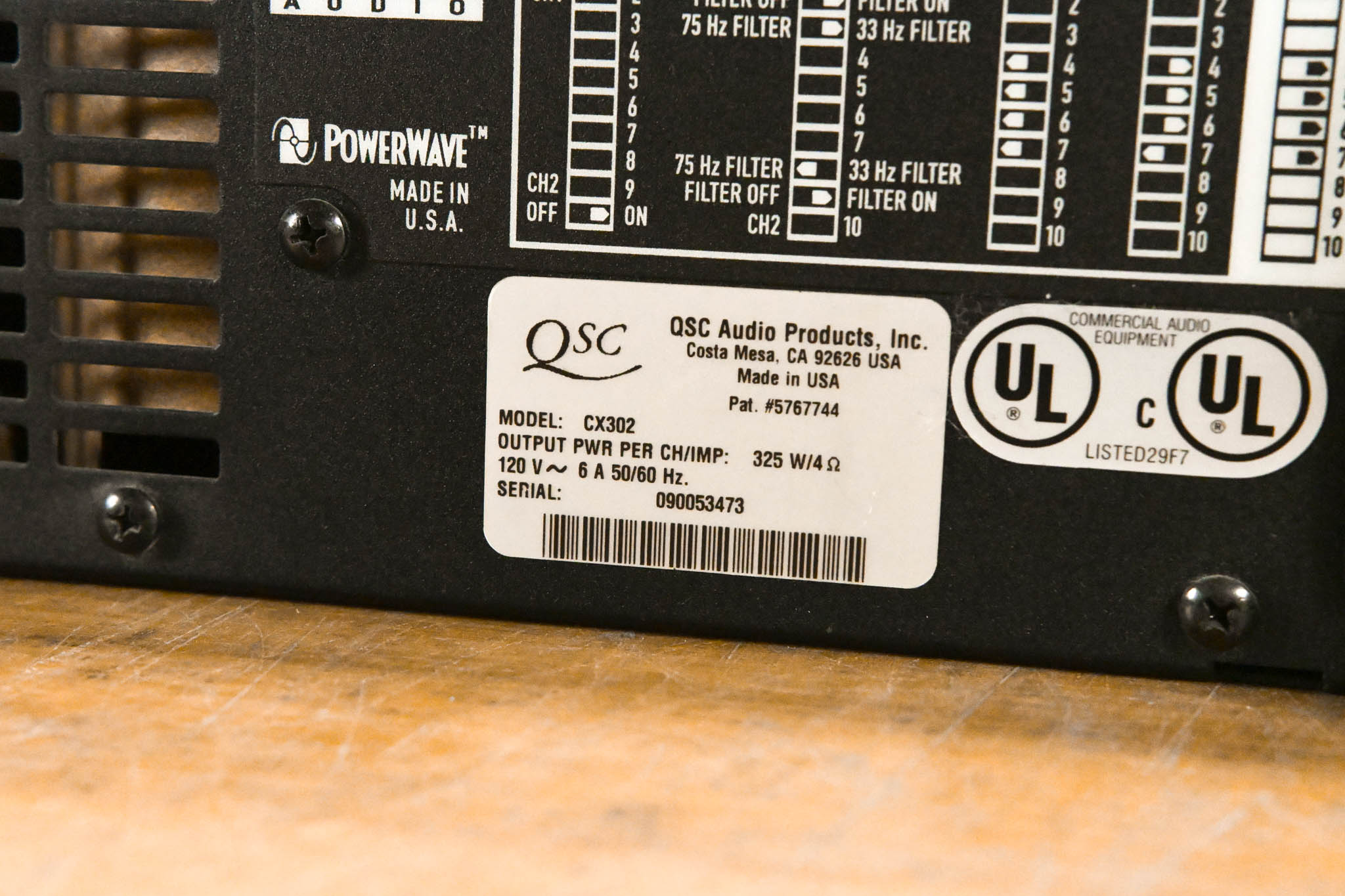 QSC CX302 2-Channel Power Amplifier