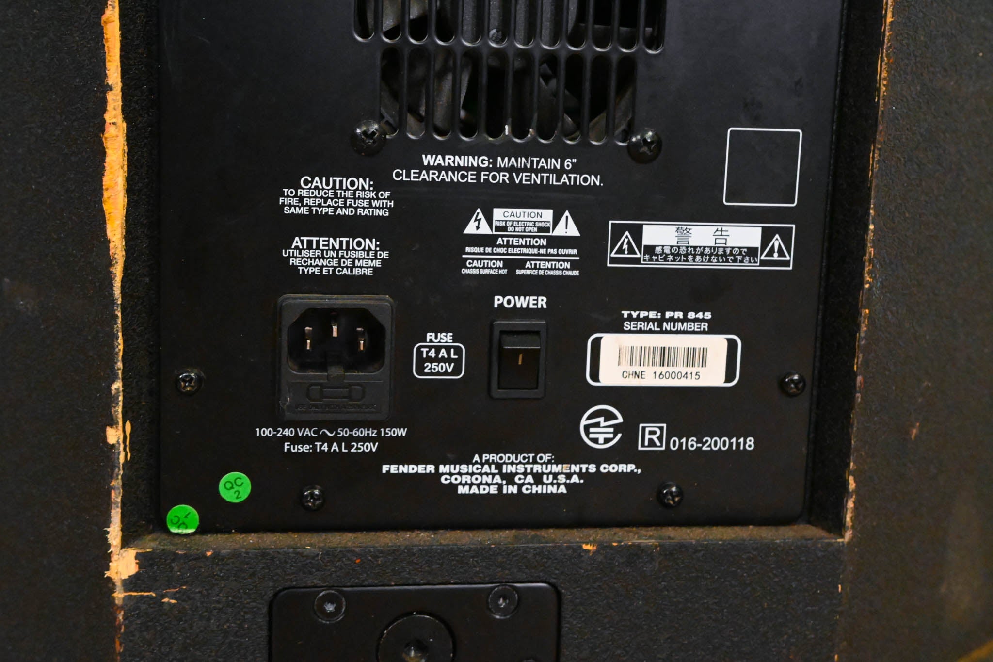 Fender Fortis F-15BT 15" 1300W 2-Way Powered Loudspeaker