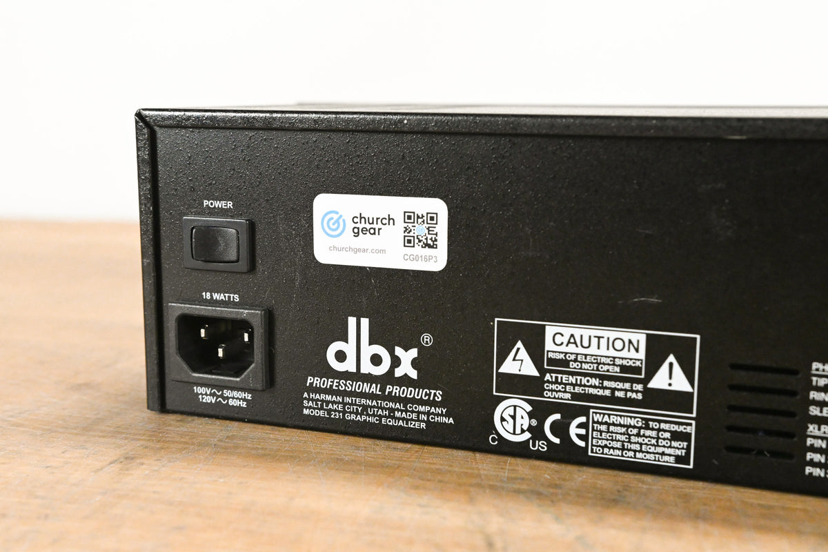 dbx 231 Dual-Channel 31-Band Graphic Equalizer