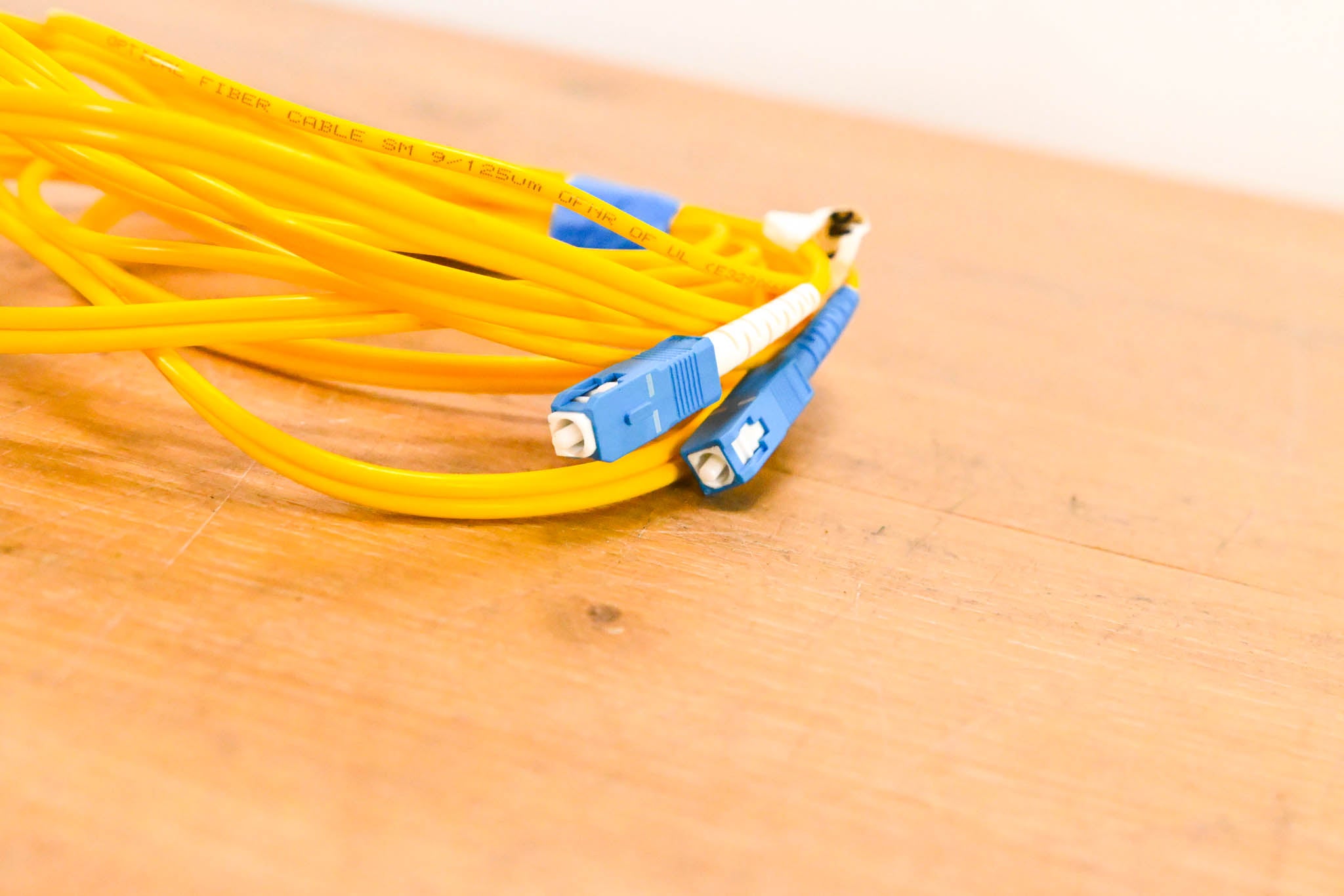 Unbranded SC-ST Duplex Single Mode Fiber Optic Patch Cable - 10'